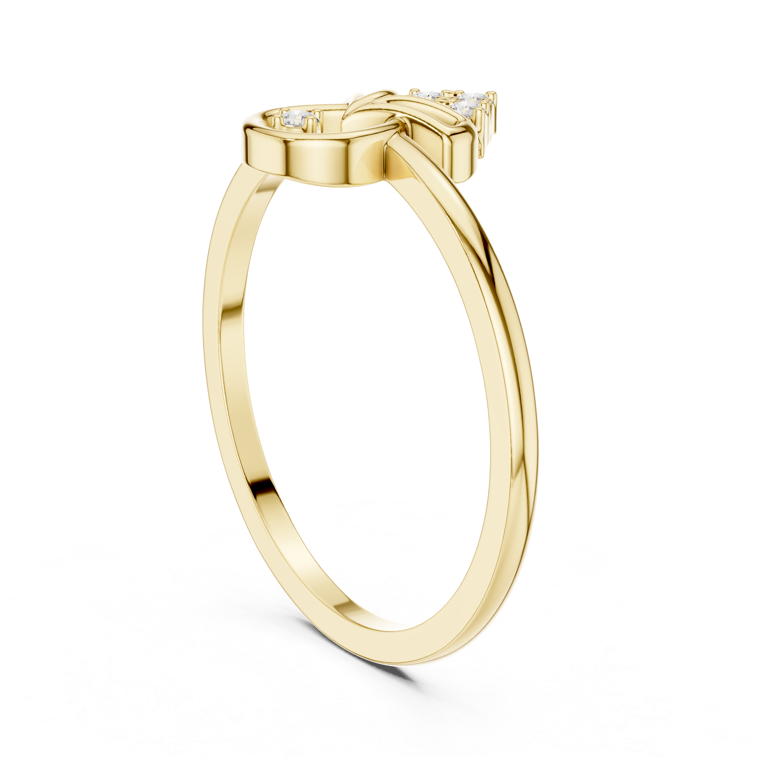 Diamond Lotus Bloom Ring – Openwork Floral Inspired Minimalist Ring