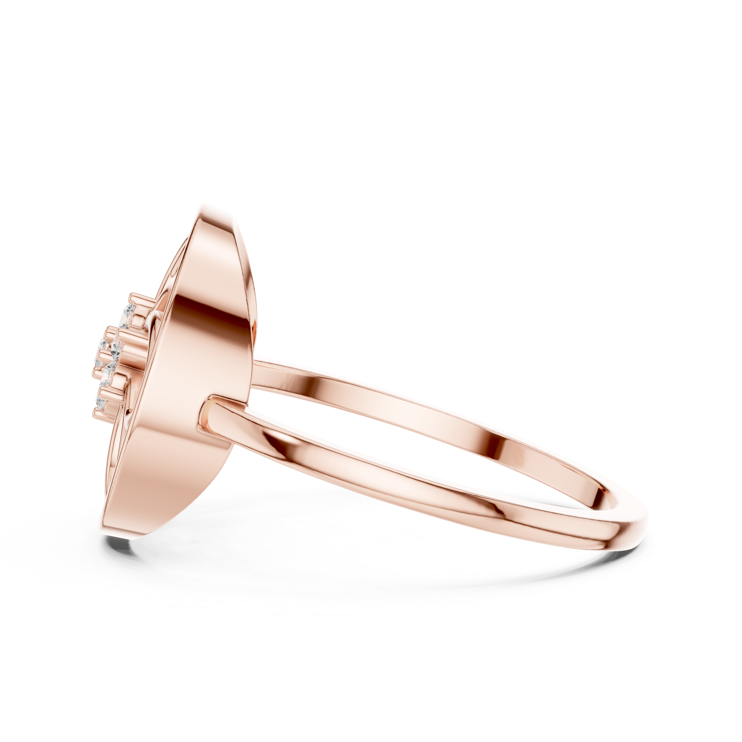 Circular Swirl Floral Diamond Ring – Openwork Vintage Inspired Statement Ring