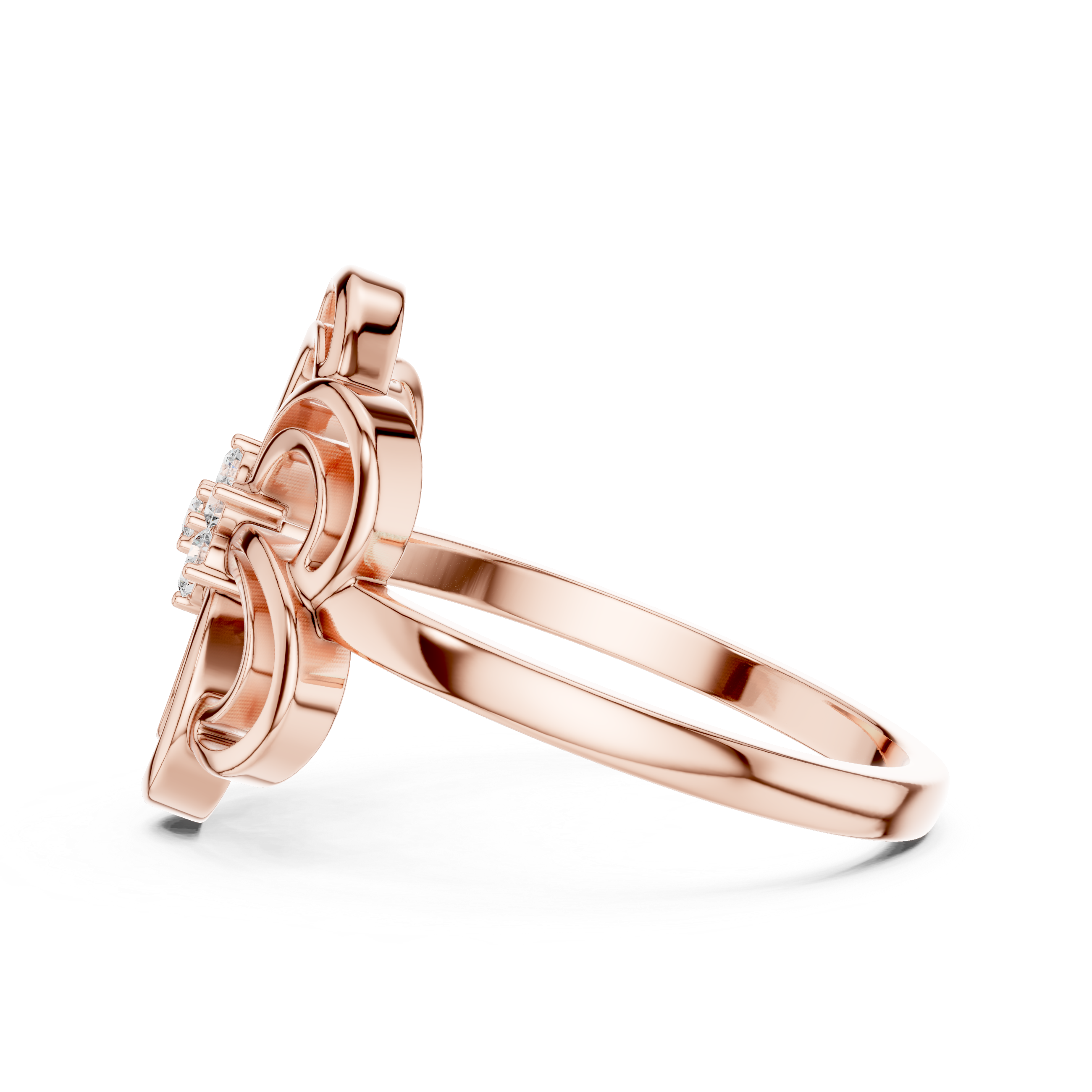 Openwork Floral Diamond Ring – Modern Bloom Statement Ring
