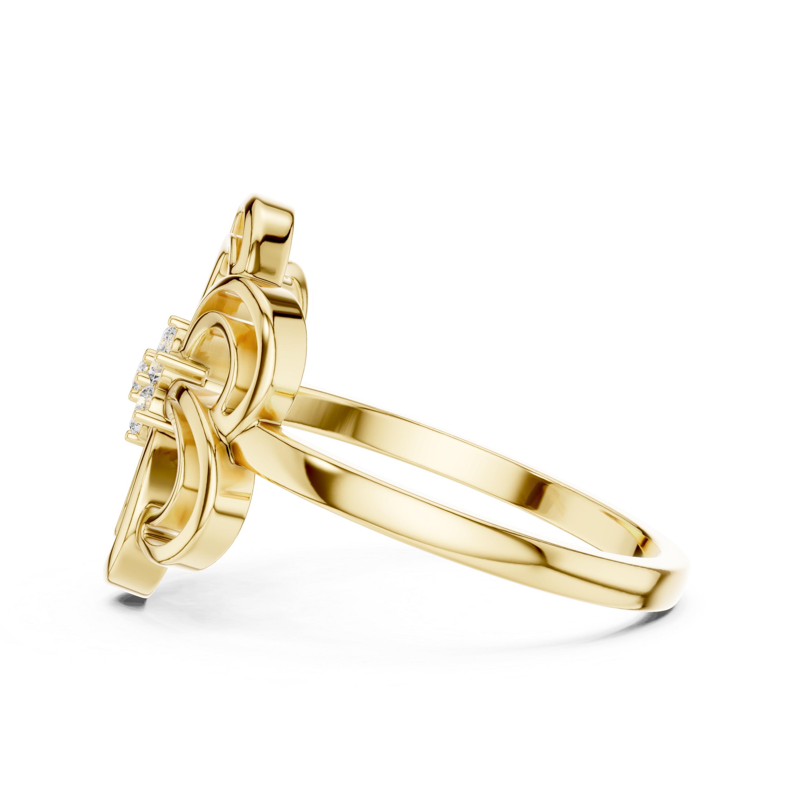 Openwork Floral Diamond Ring – Modern Bloom Statement Ring