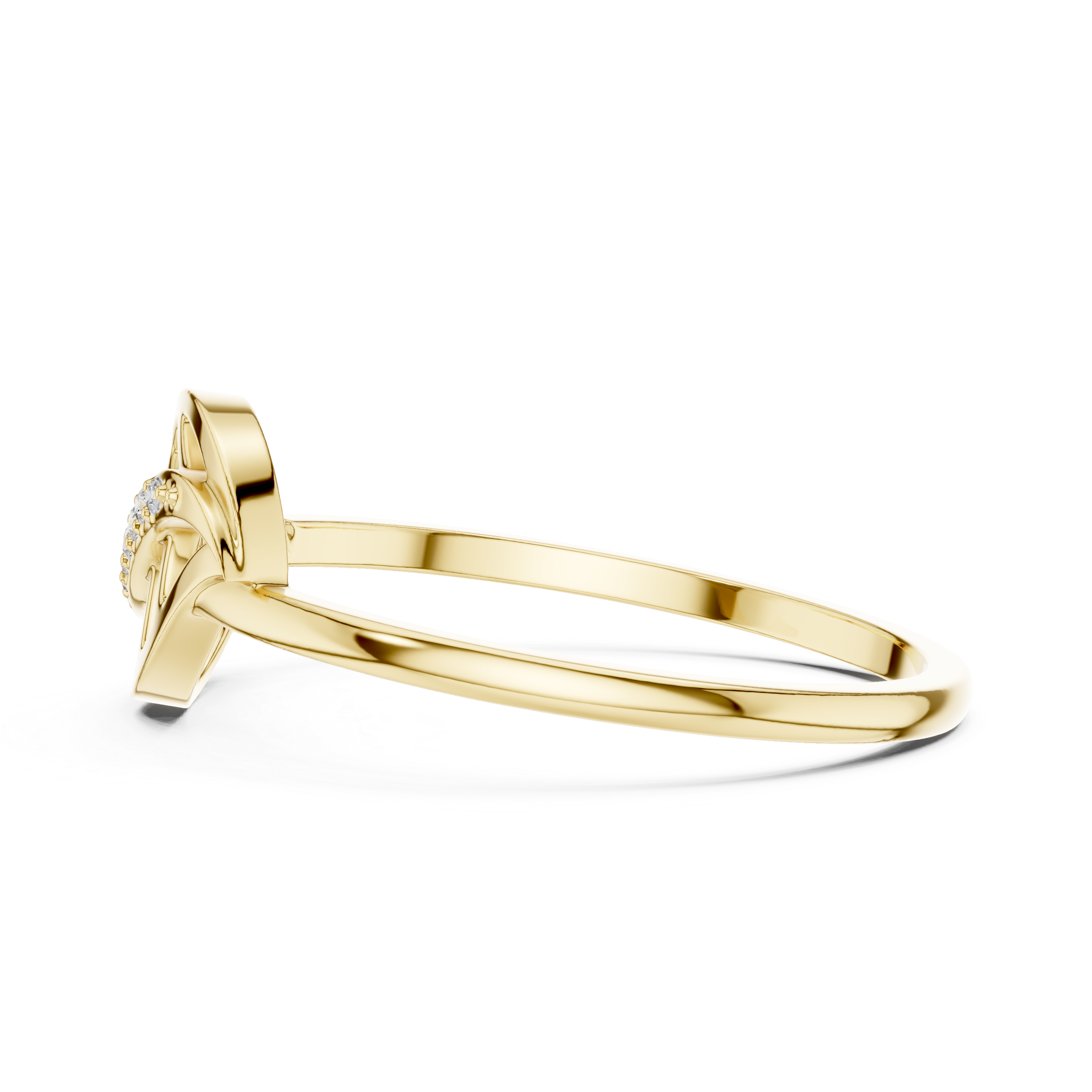 Diamond Infinity Leaf Ring – Nature Inspired Openwork Vine Ring