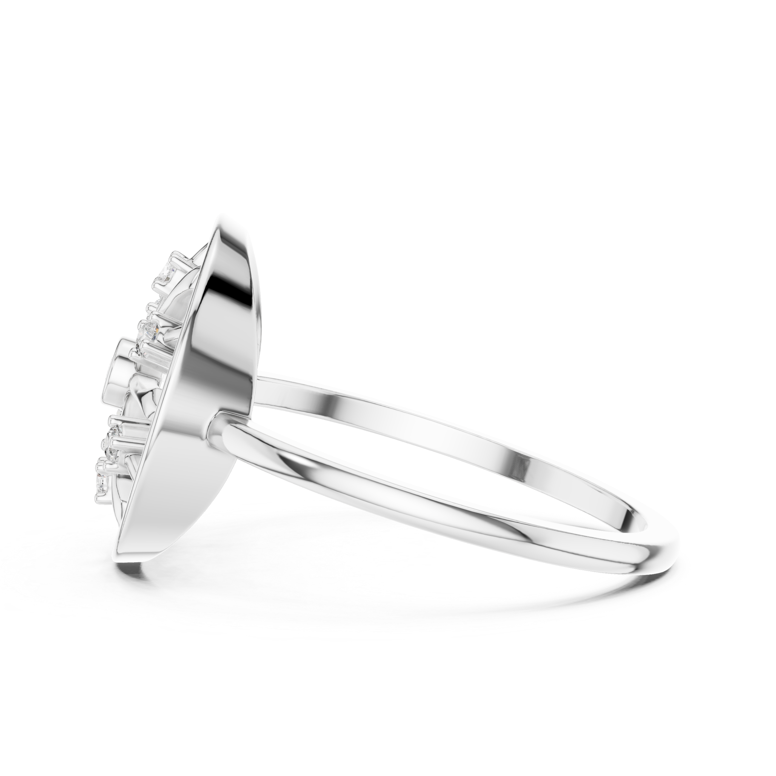 Diamond Wagon Wheel Ring – Vintage Inspired Circular Cluster Statement Ring