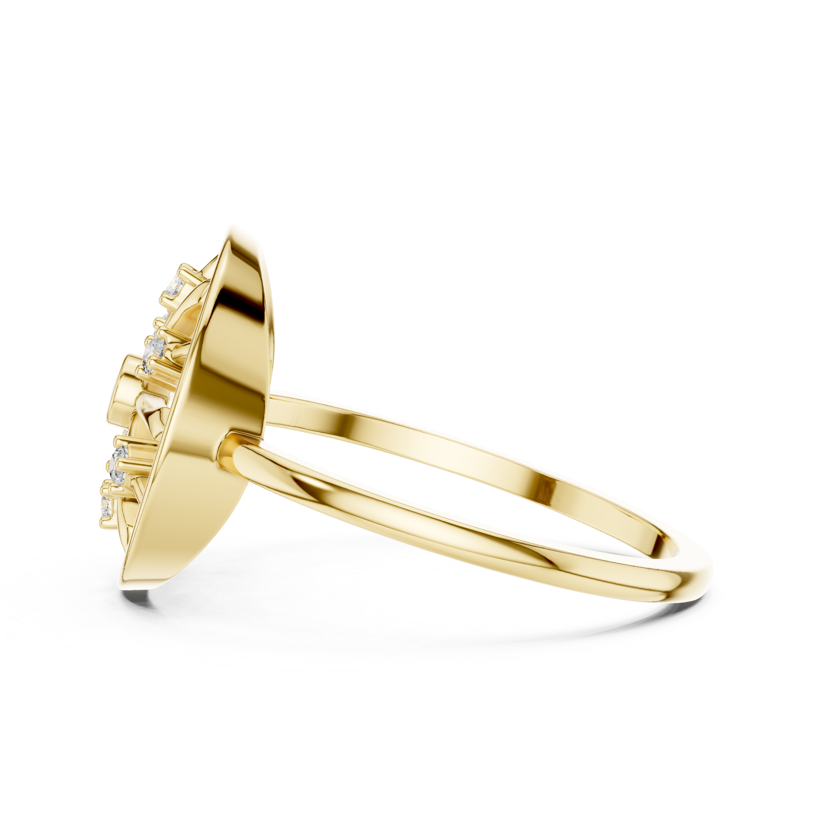 Diamond Wagon Wheel Ring – Vintage Inspired Circular Cluster Statement Ring