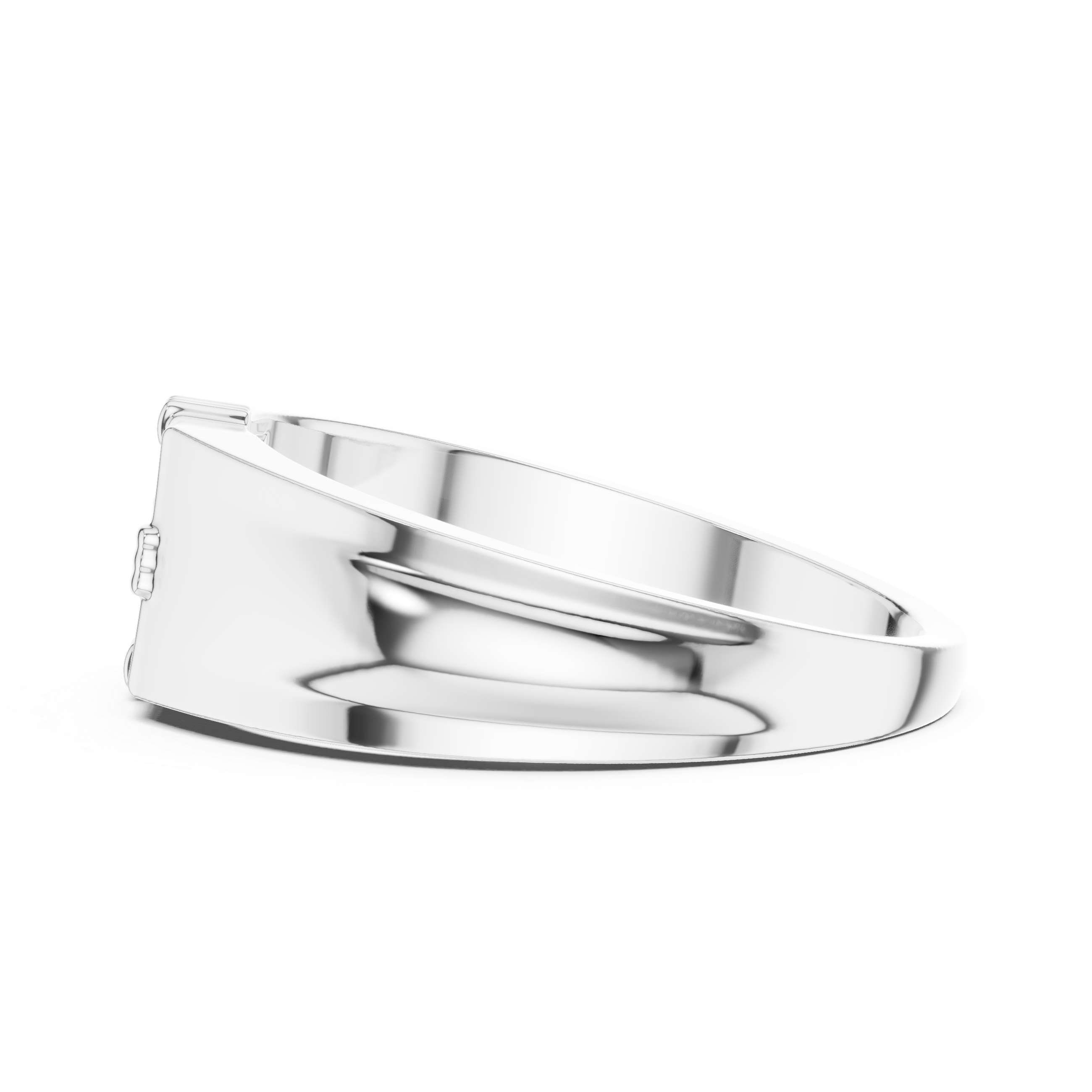 Men’s Square Diamond Cluster Signet Ring – Classic Geometric Statement Ring