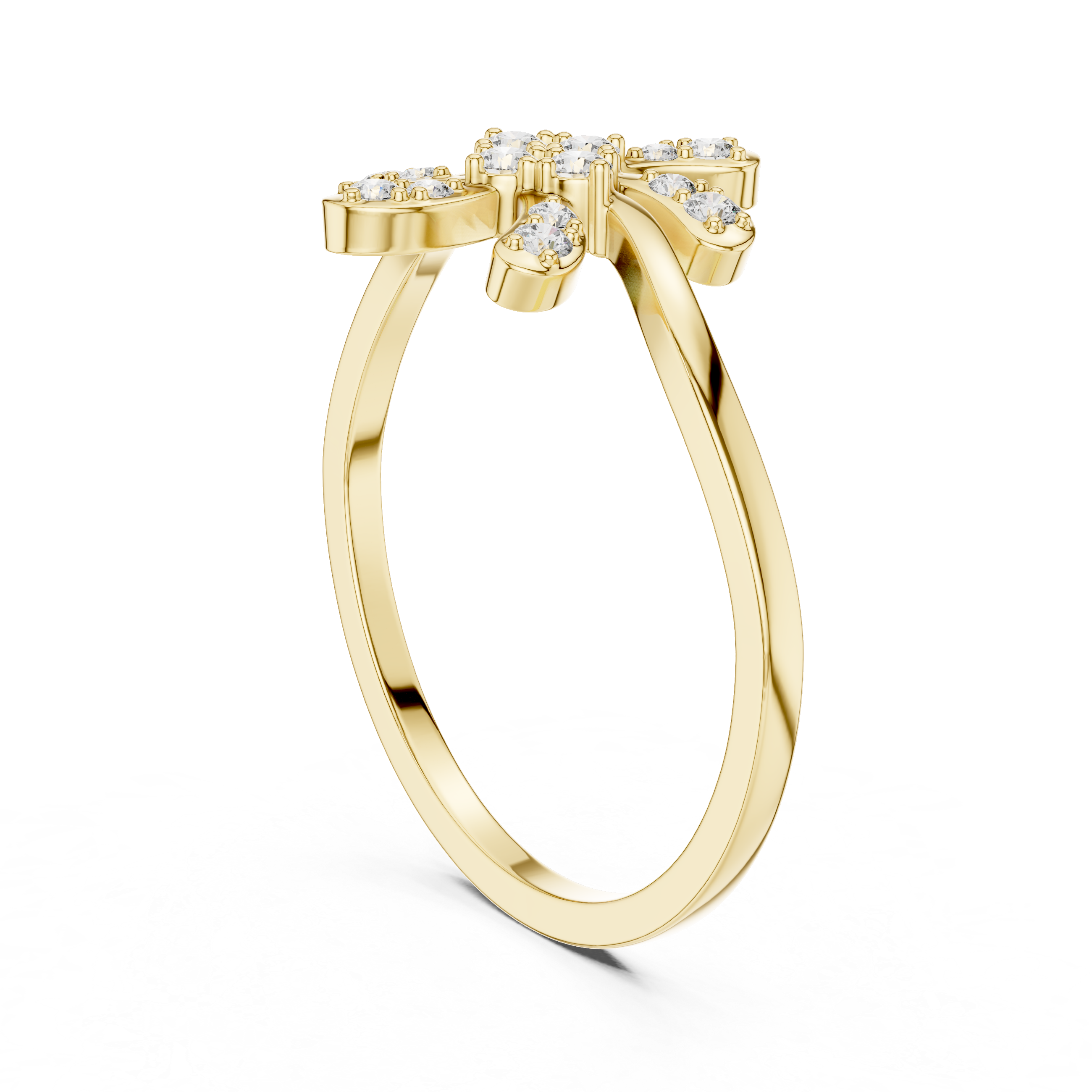 Radiant Floral Diamond Ring