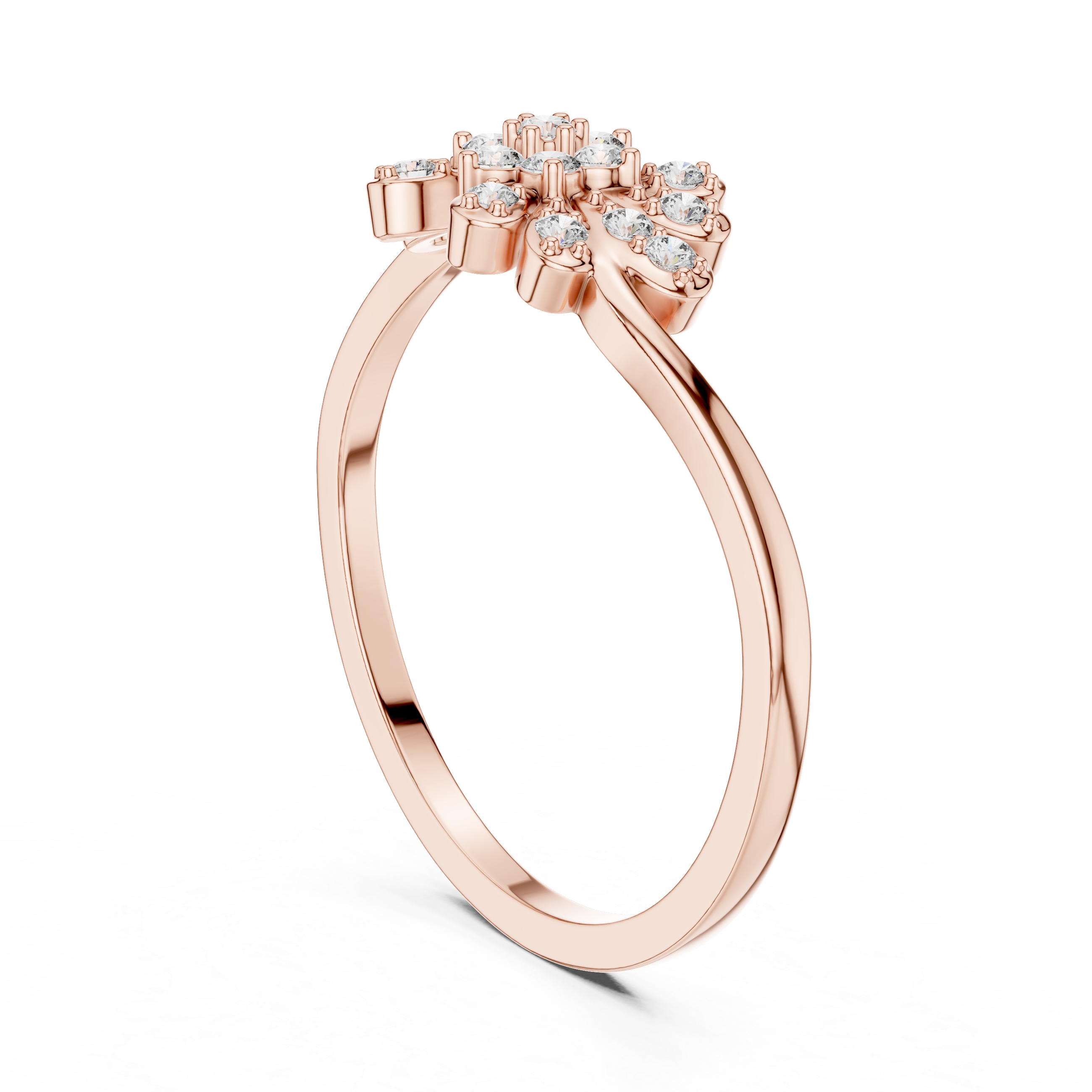 Floral Burst Diamond Ring