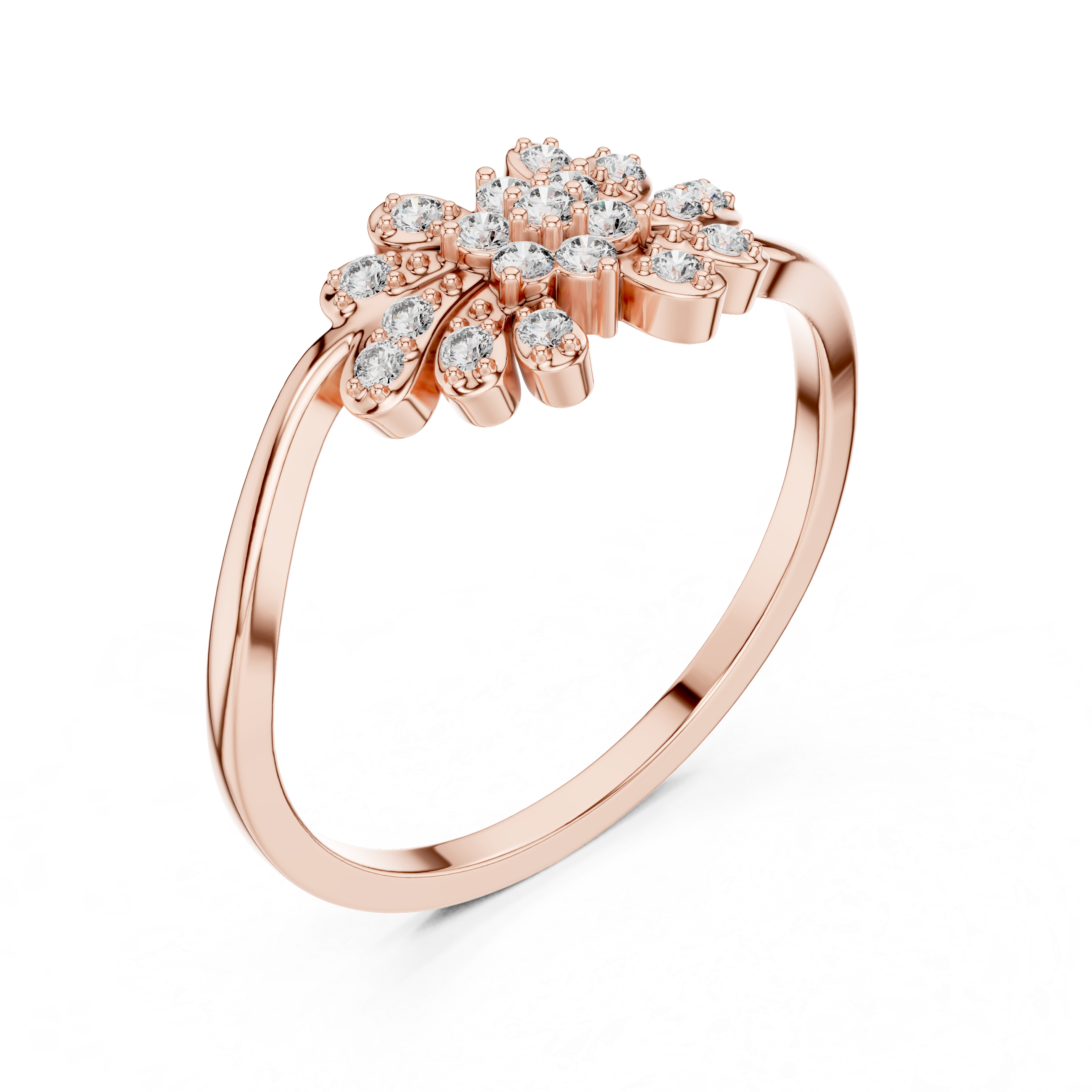 Floral Burst Diamond Ring