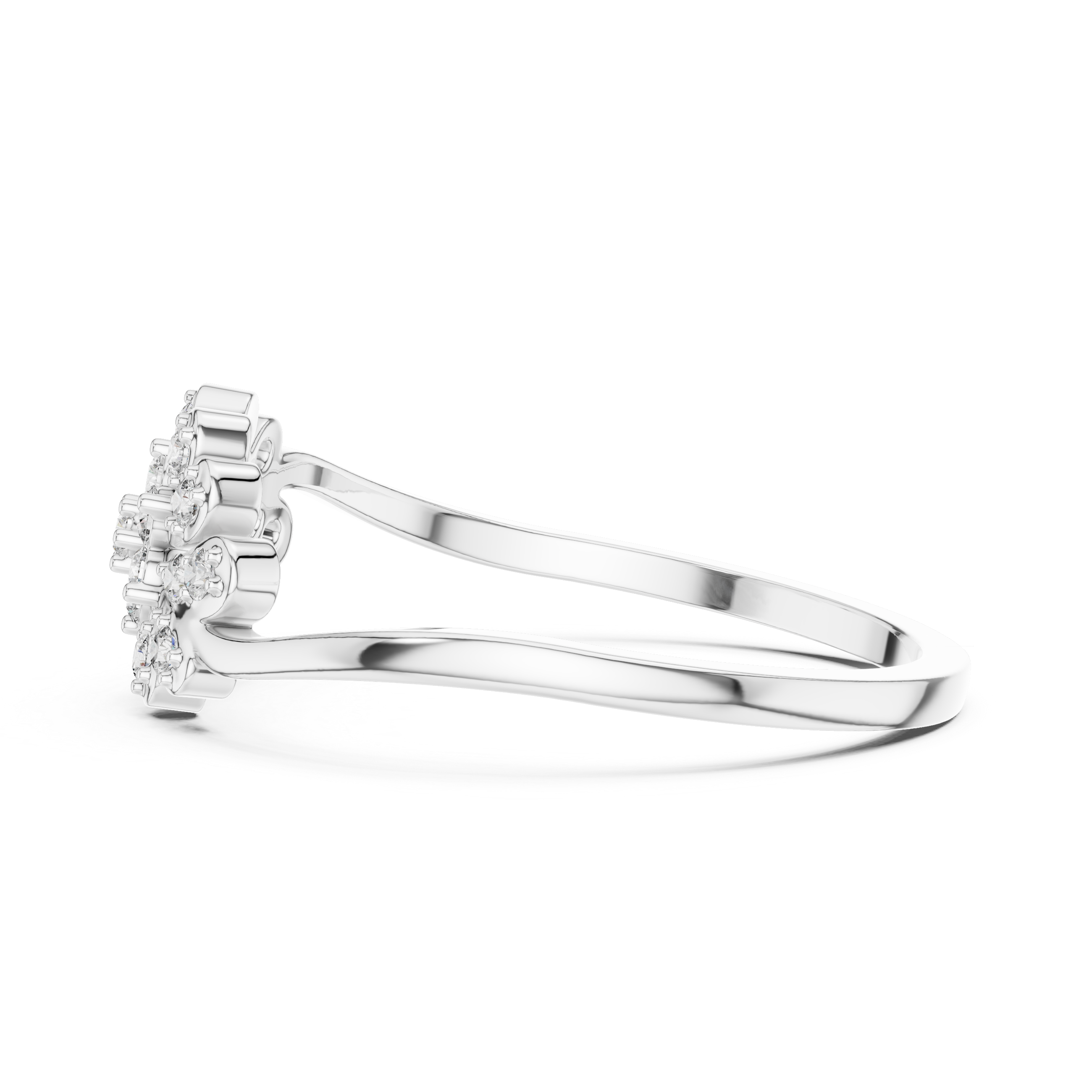 Floral Burst Diamond Ring