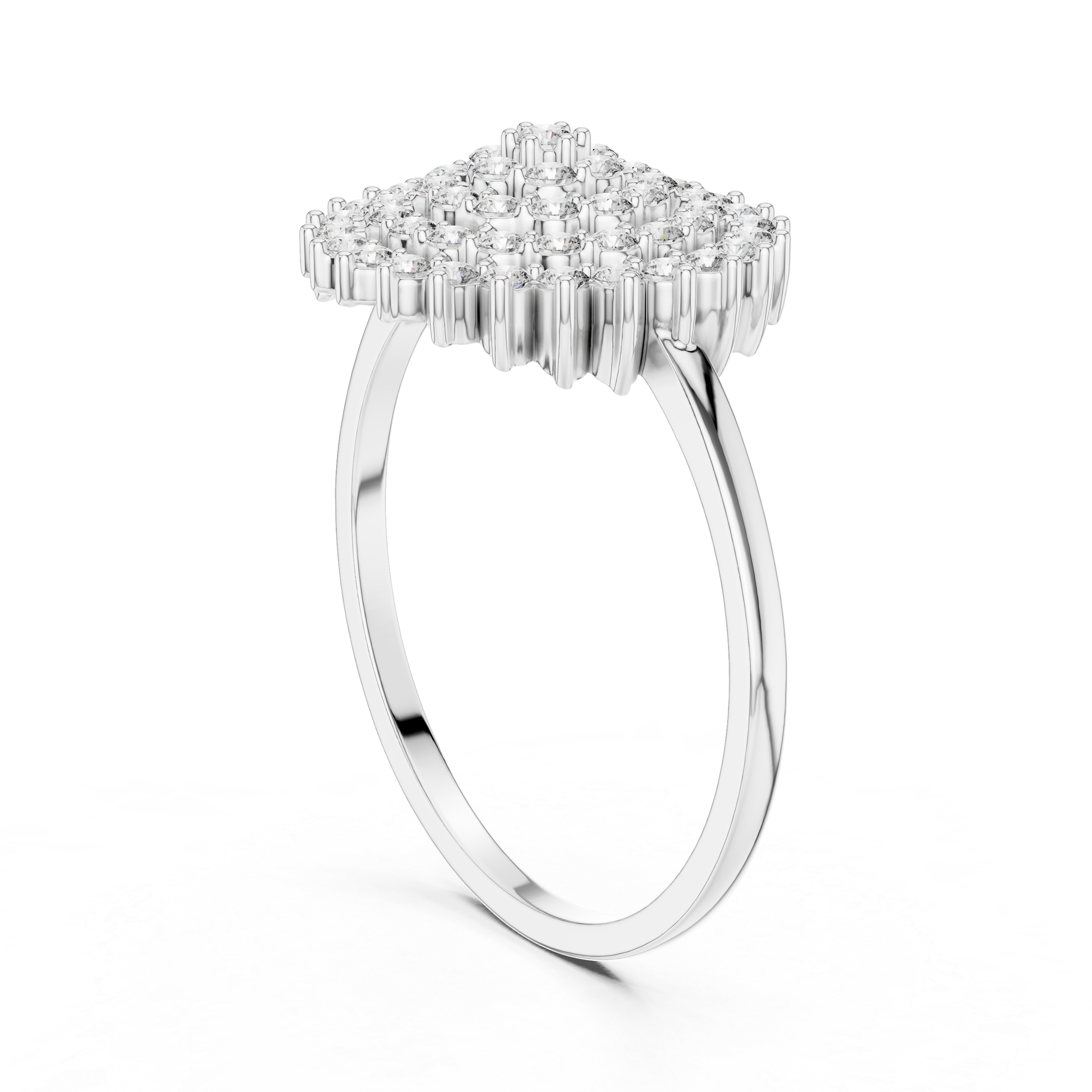 Snowflake Cluster Diamond Ring