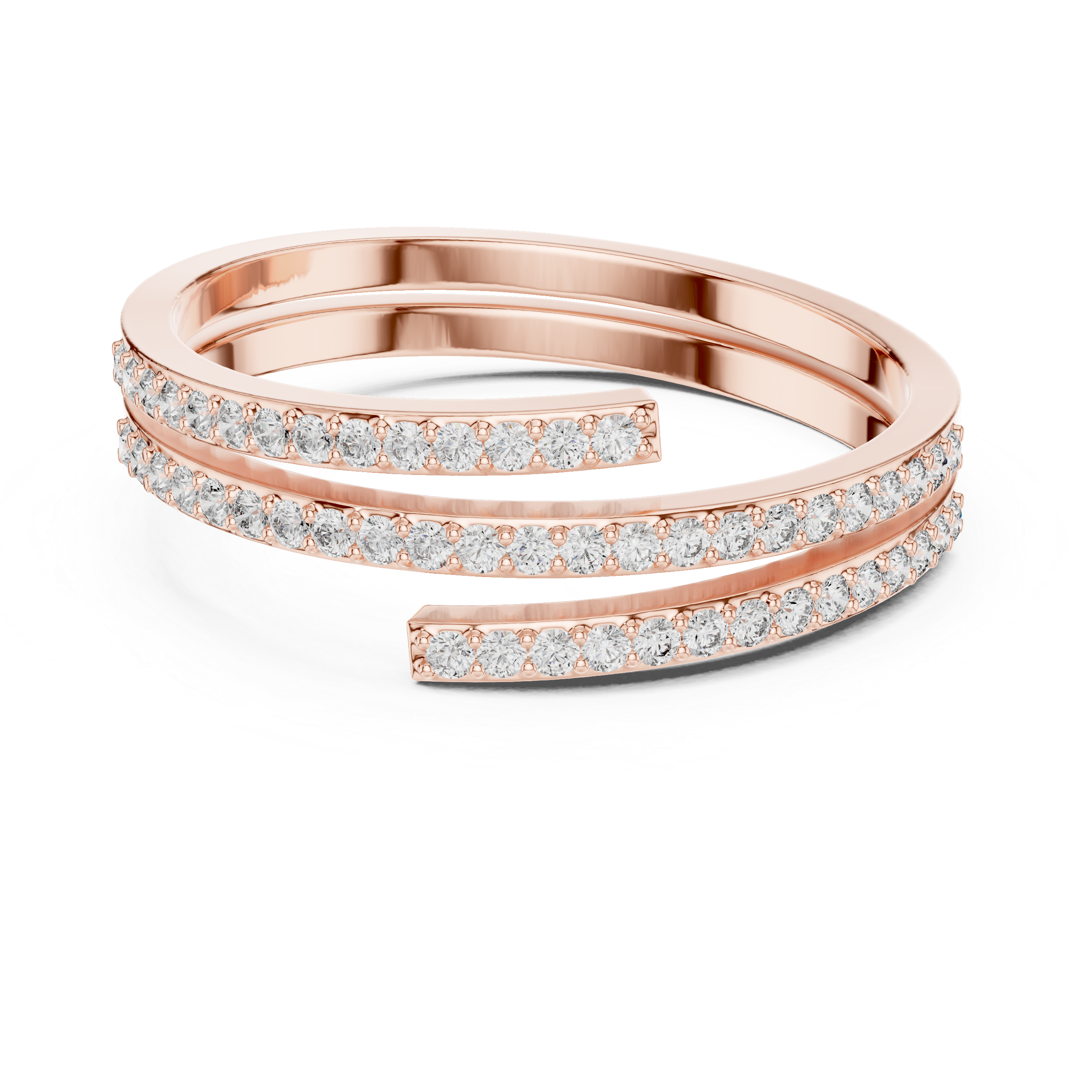 Double Row Wrap Diamond Ring