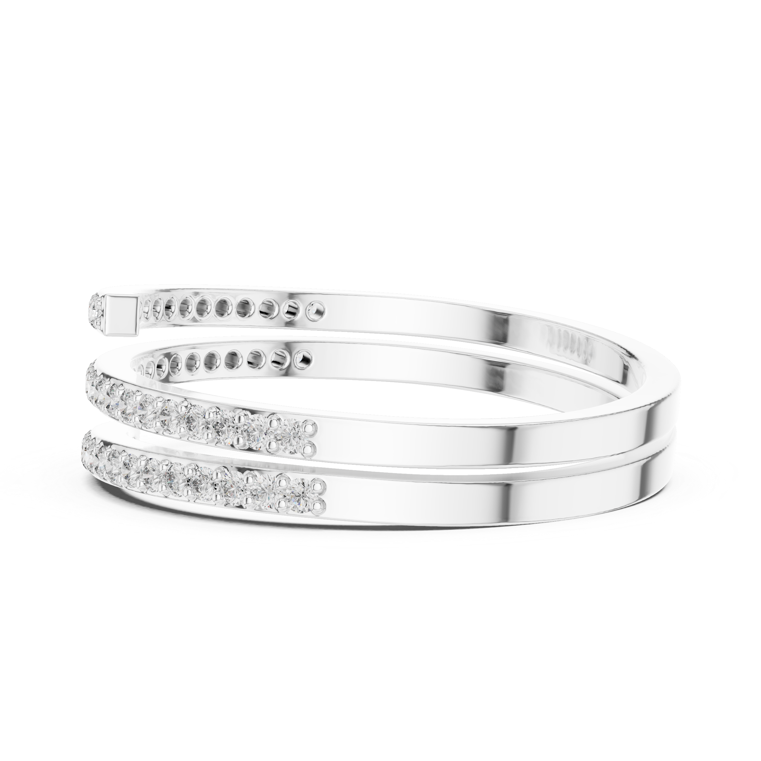 Double Row Wrap Diamond Ring