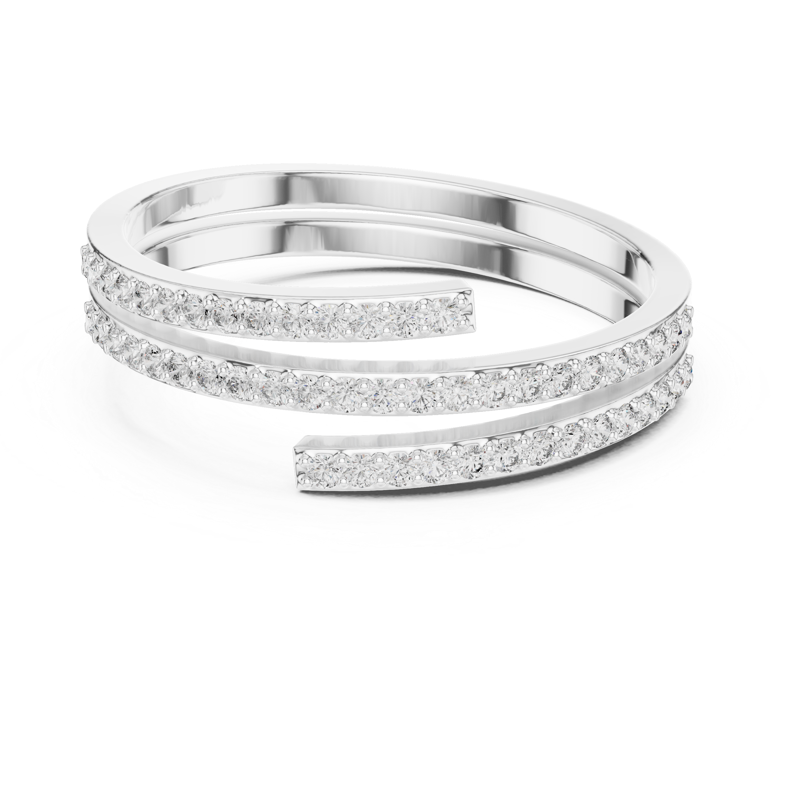 Double Row Wrap Diamond Ring
