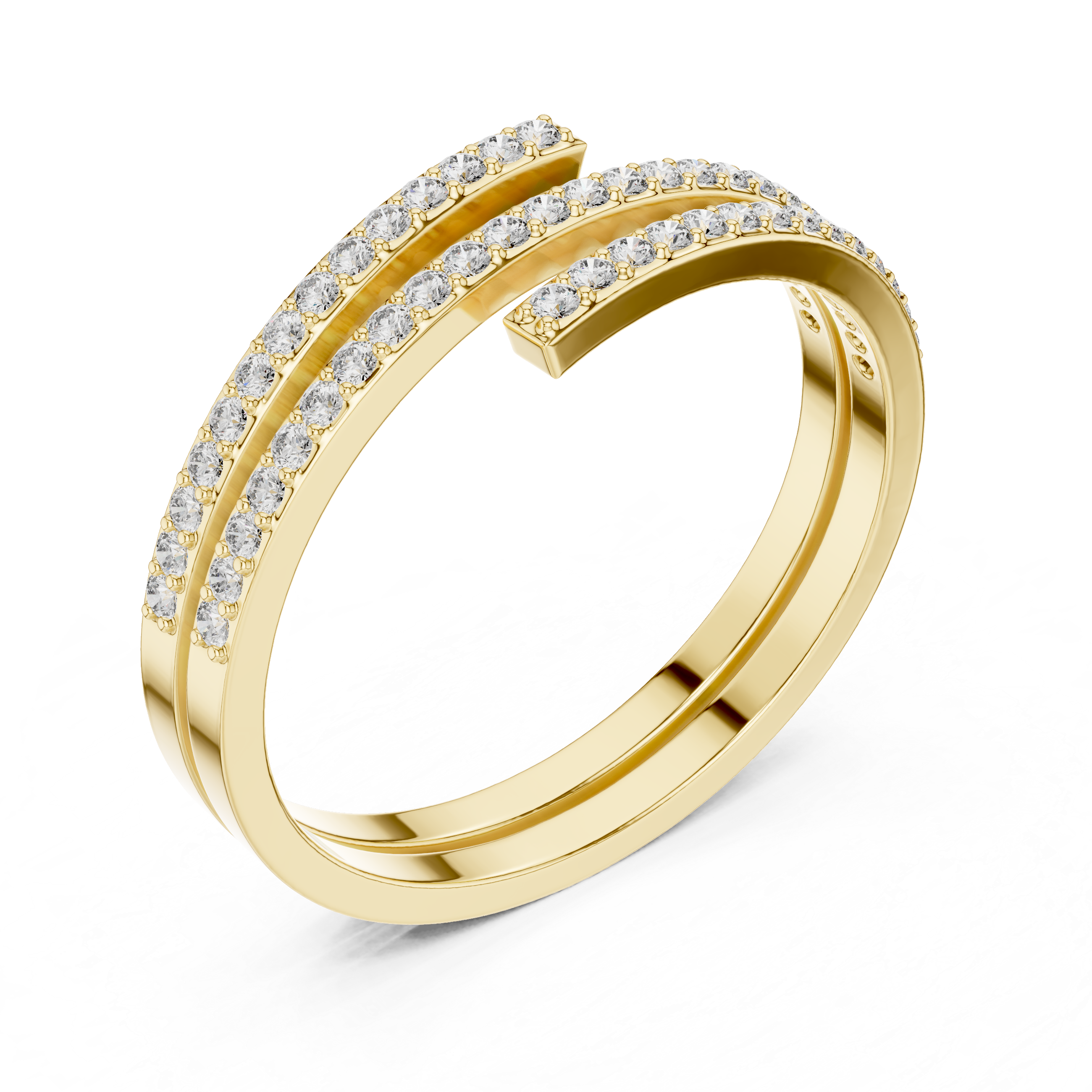 Double Row Wrap Diamond Ring