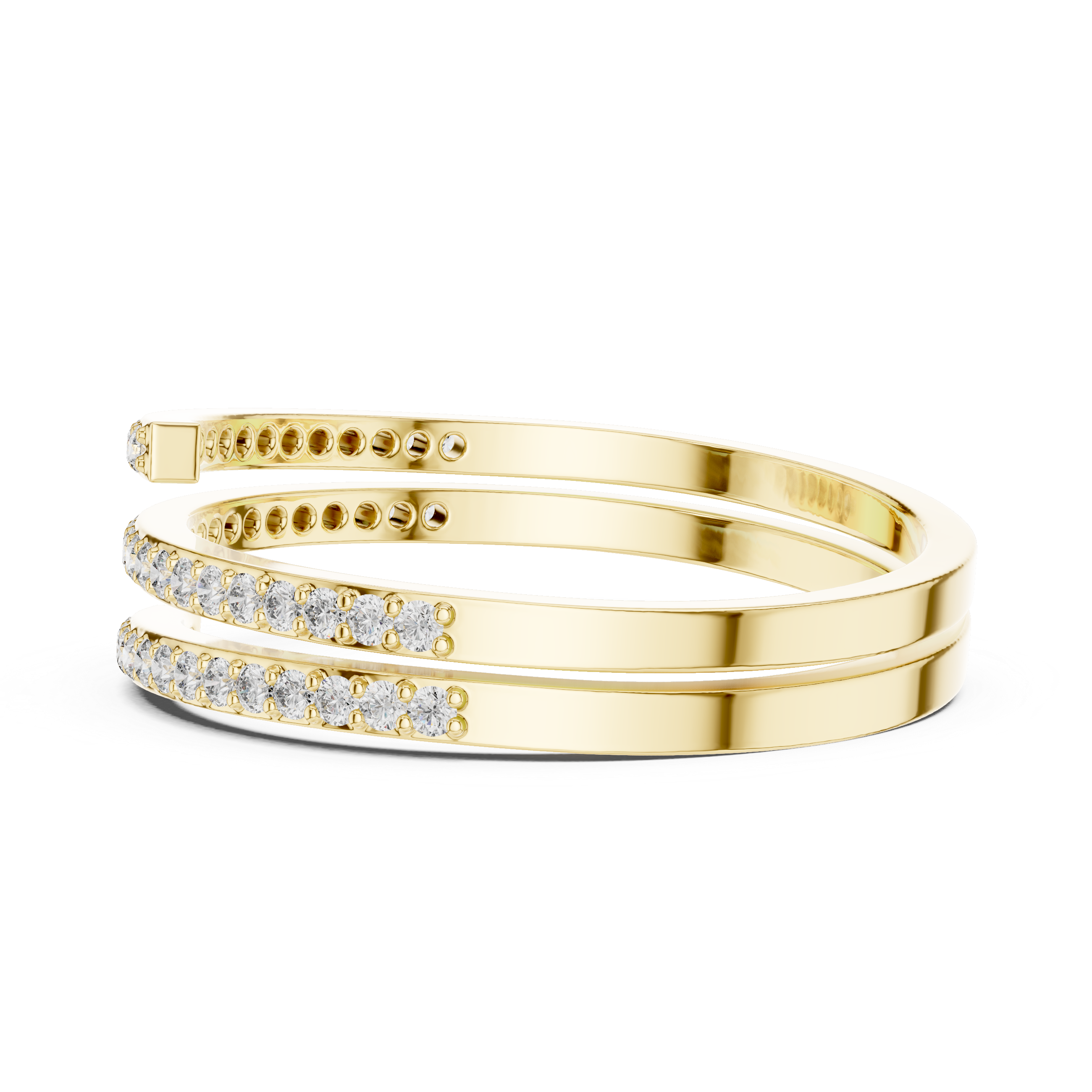 Double Row Wrap Diamond Ring