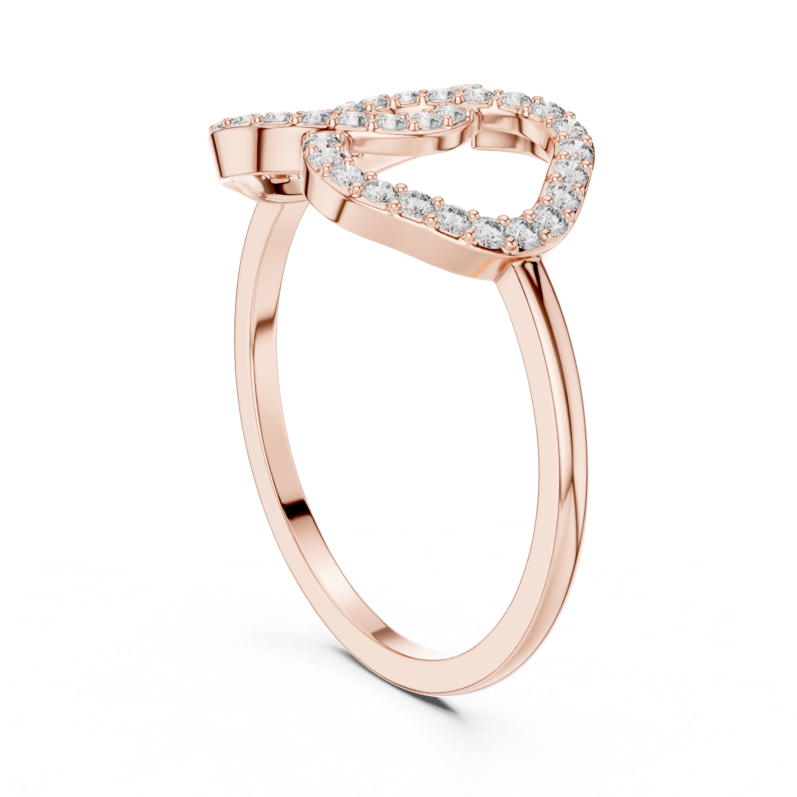 Infinity Loop Diamond Ring – Interlocking Openwork Pavé Diamond Statement Ring