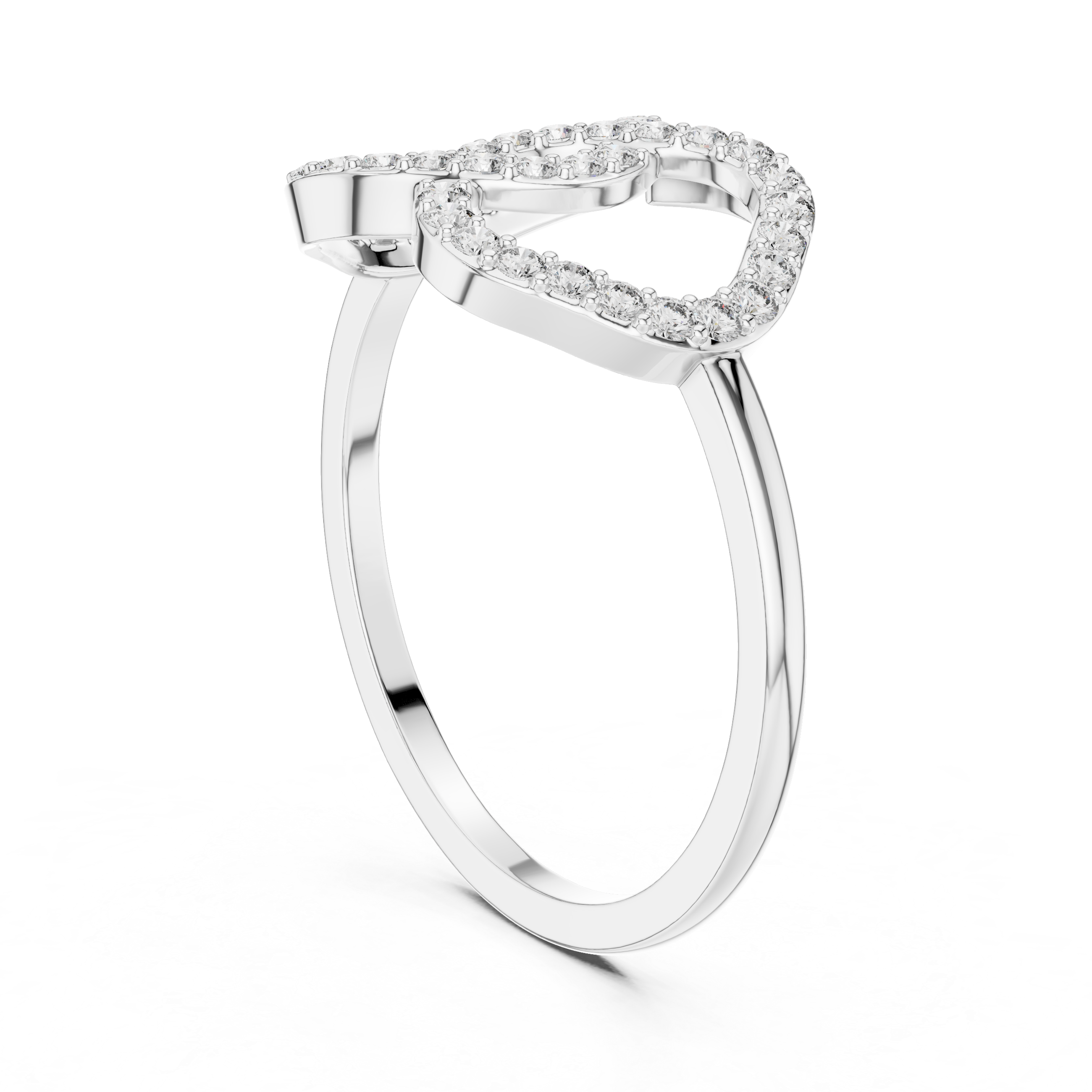 Infinity Loop Diamond Ring – Interlocking Openwork Pavé Diamond Statement Ring