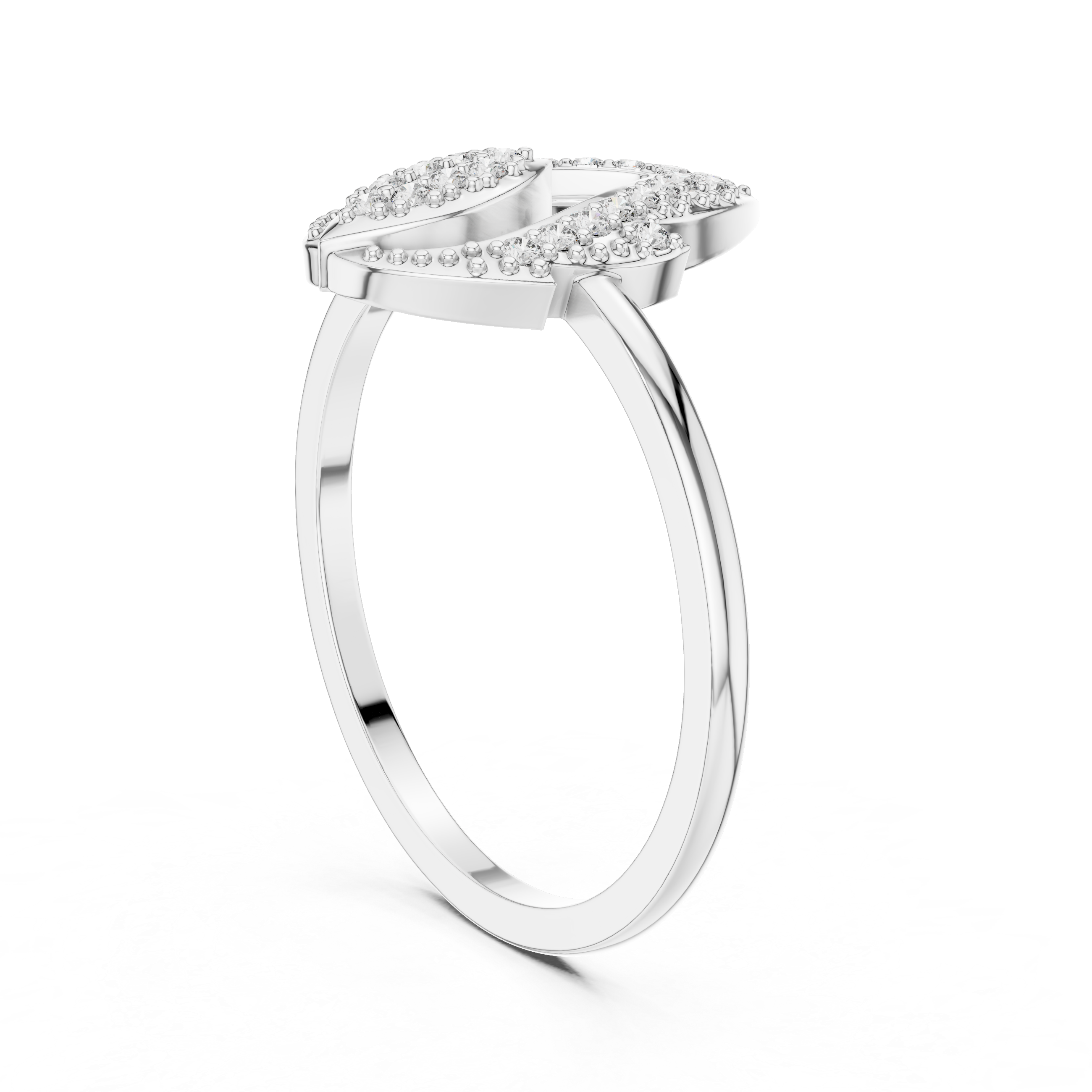 Marquise Openwork Diamond Ring – Double Marquise Pavé Statement Ring