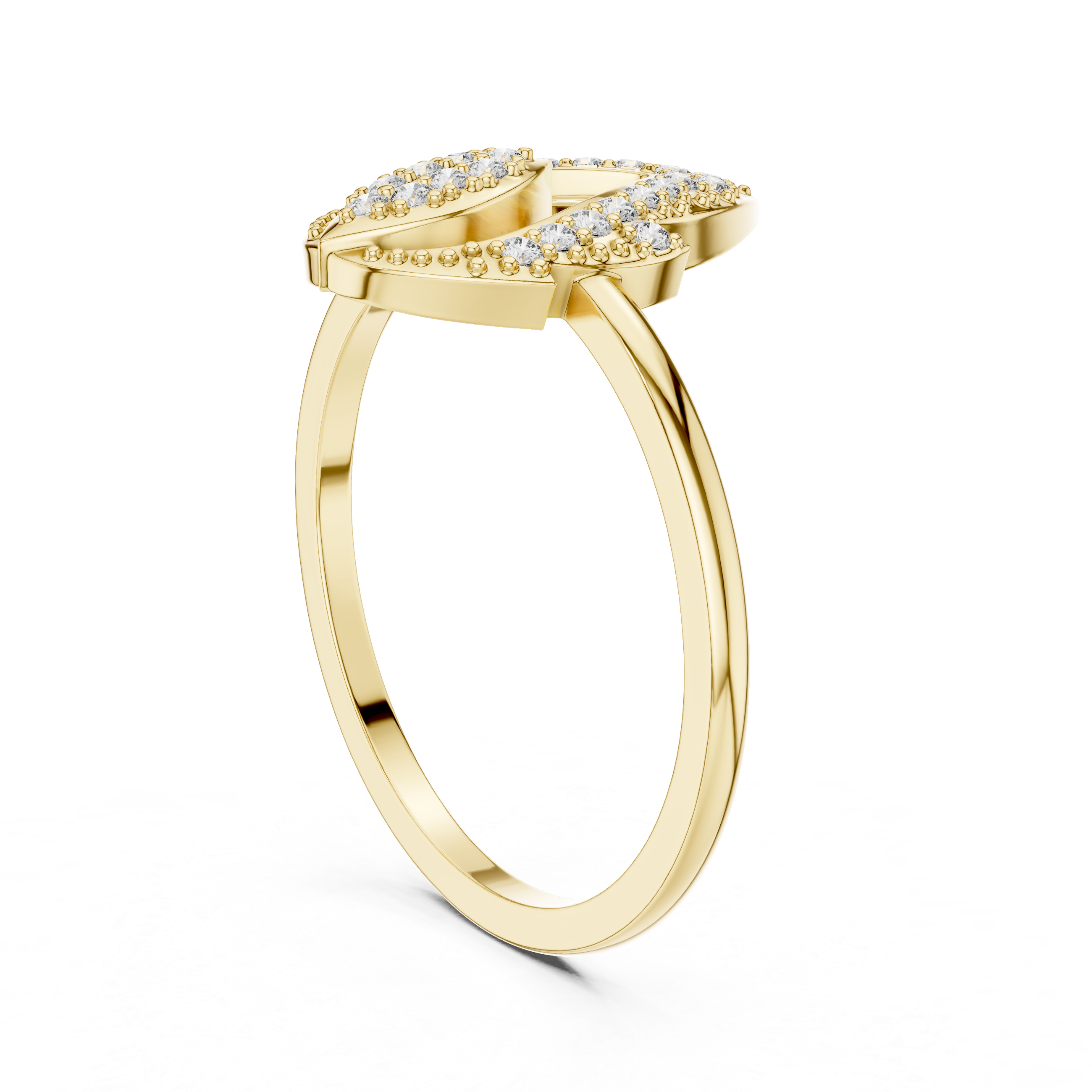 Marquise Openwork Diamond Ring – Double Marquise Pavé Statement Ring