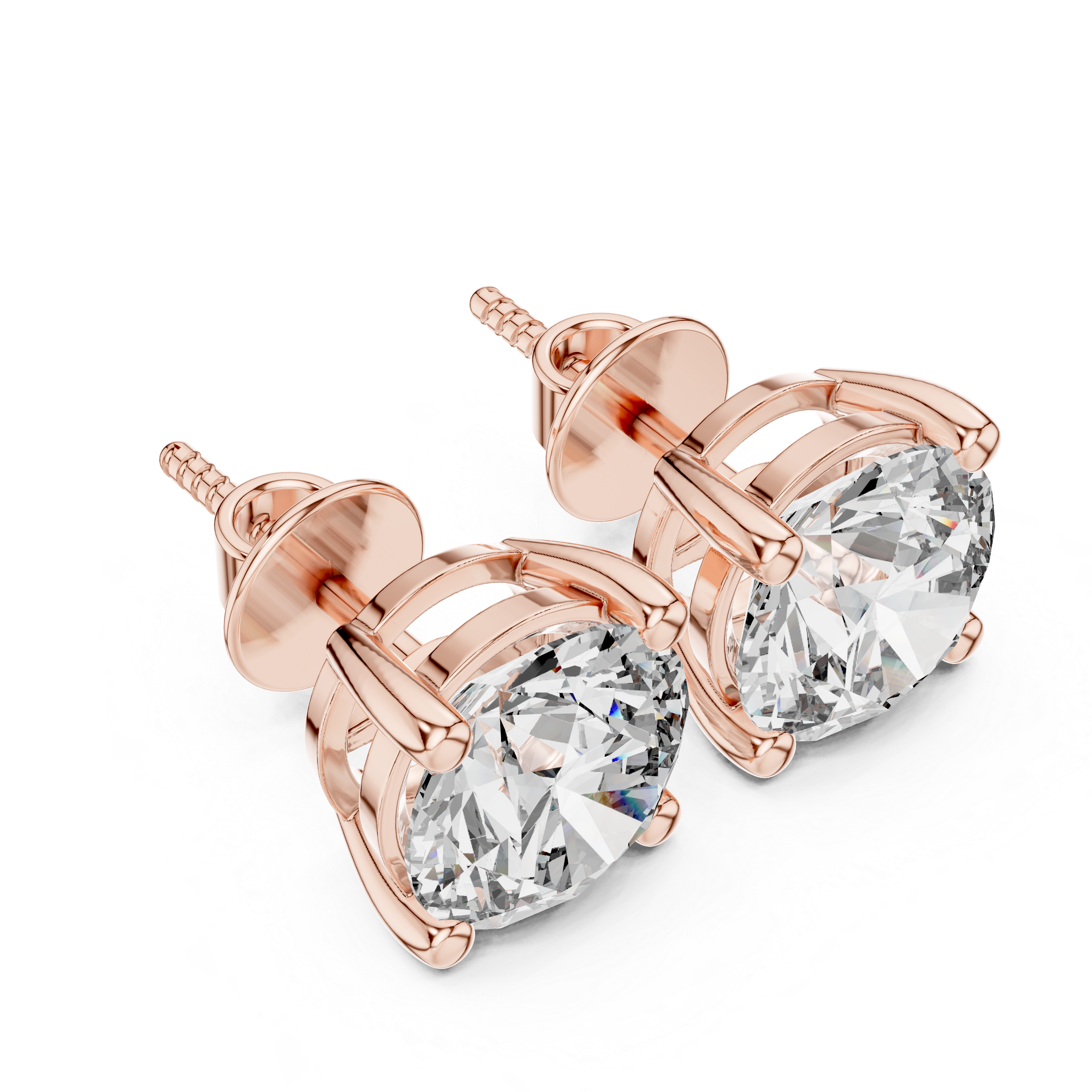 Round Cut Solitaire Stud Earrings – Classic & Timeless Elegance