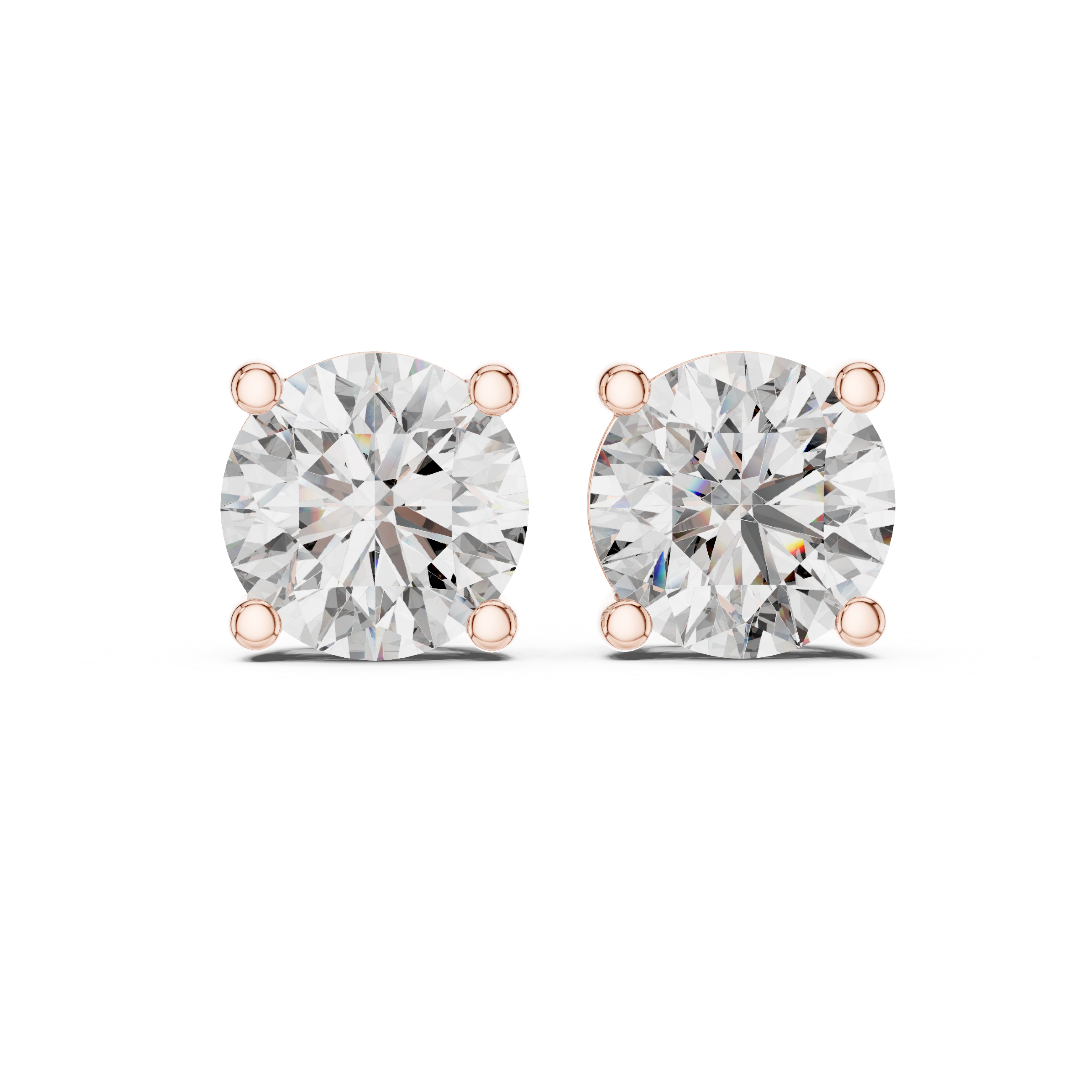 Round Cut Solitaire Stud Earrings – Classic & Timeless Elegance