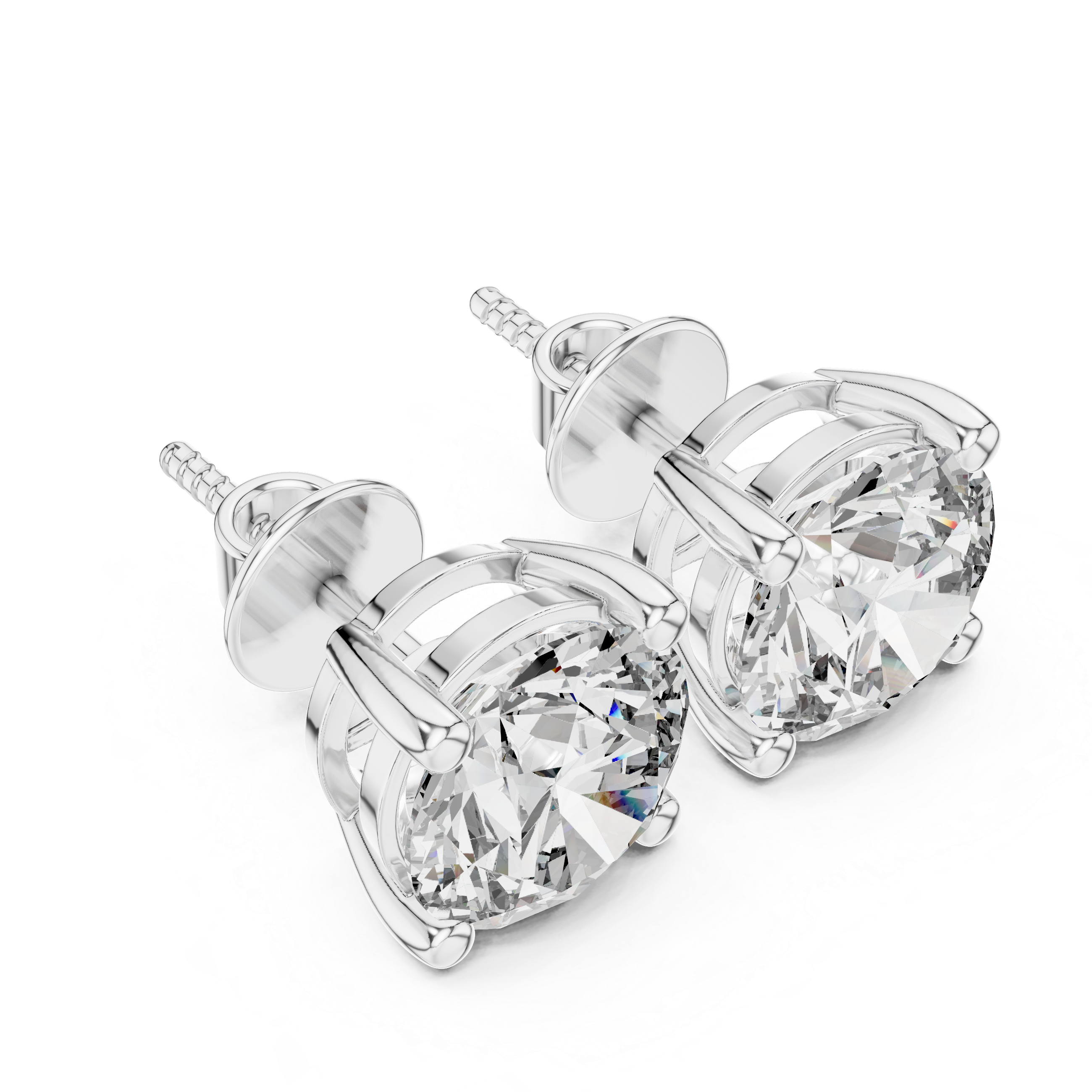 Round Cut Solitaire Stud Earrings – Classic & Timeless Elegance