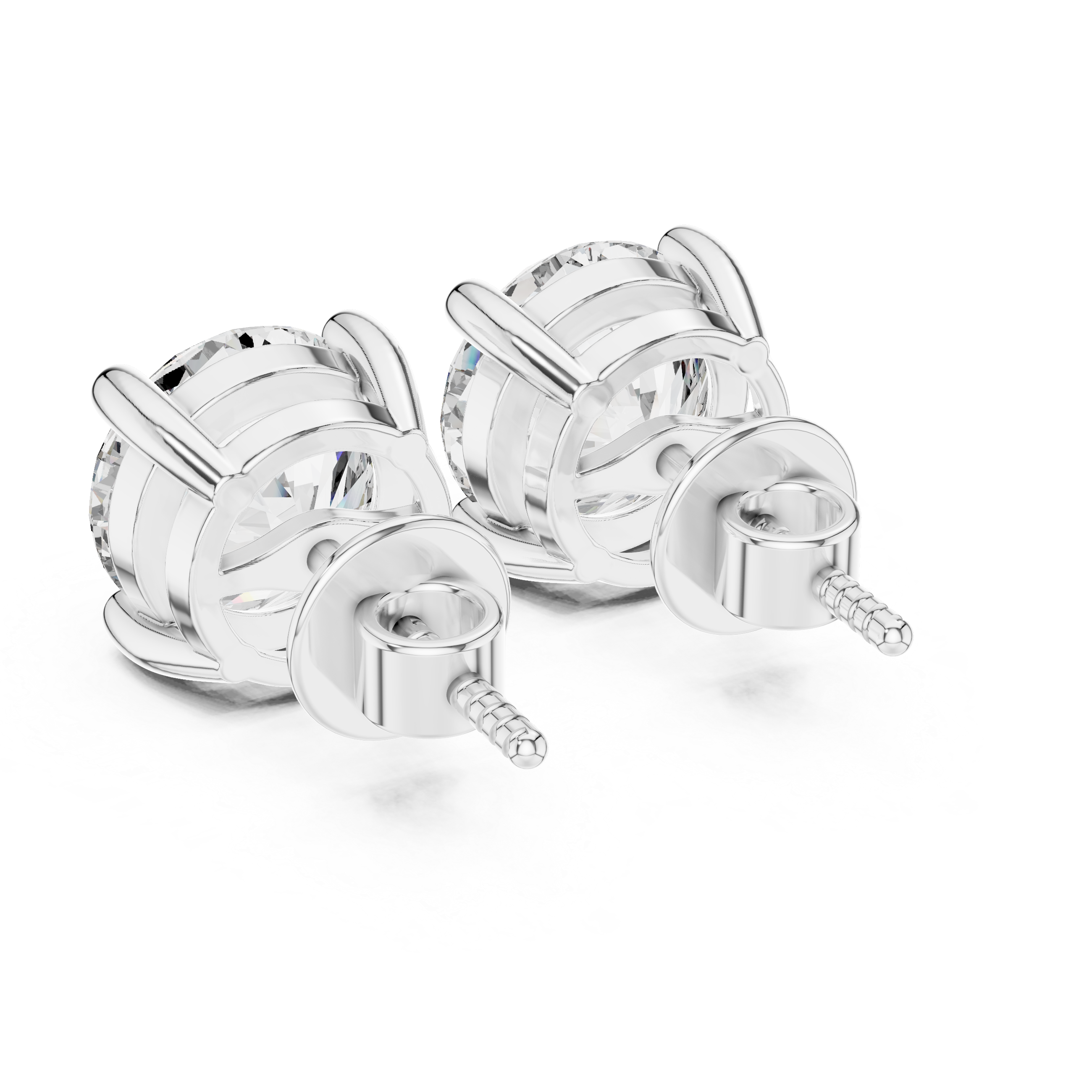 Round Cut Solitaire Stud Earrings – Classic & Timeless Elegance