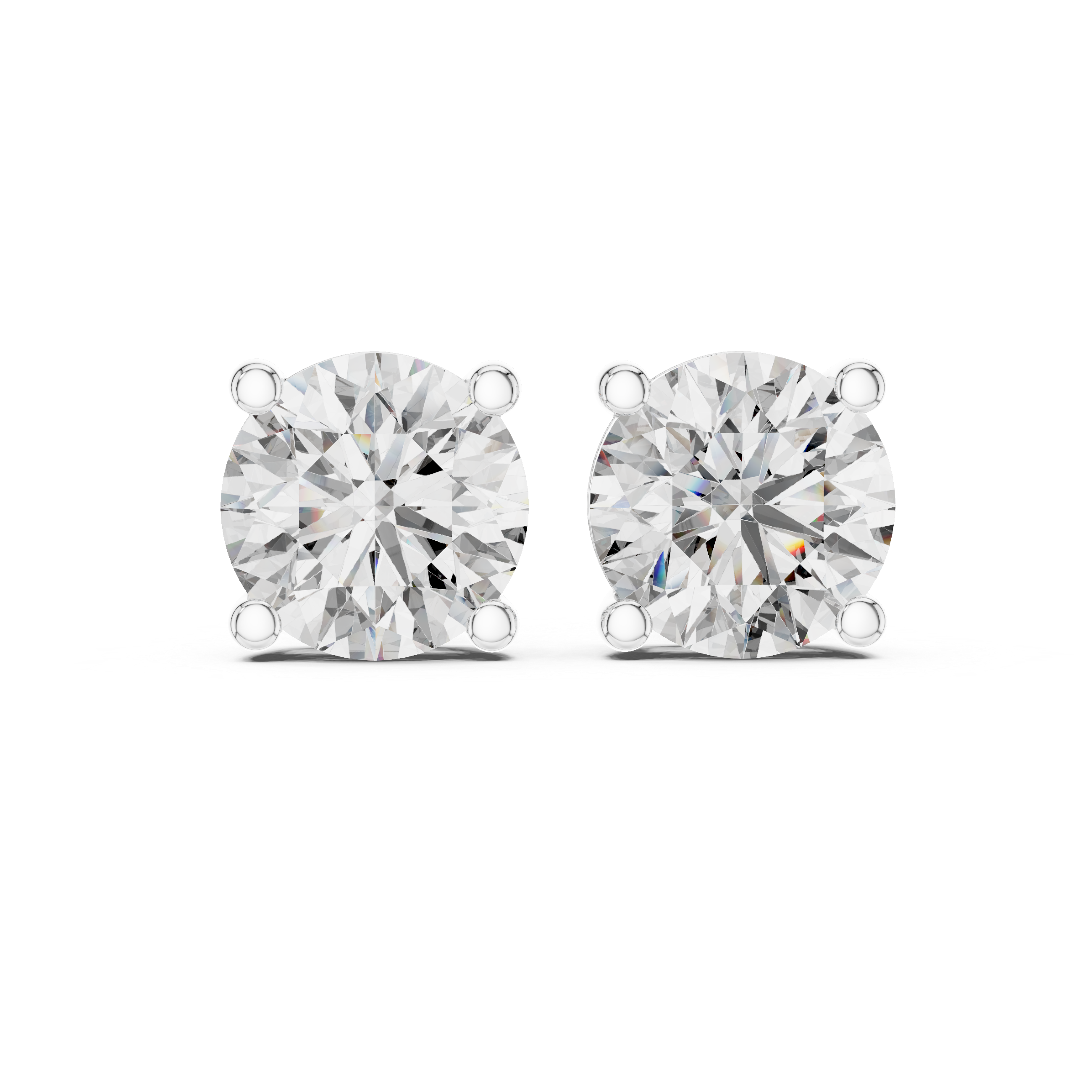 Round Cut Solitaire Stud Earrings – Classic & Timeless Elegance
