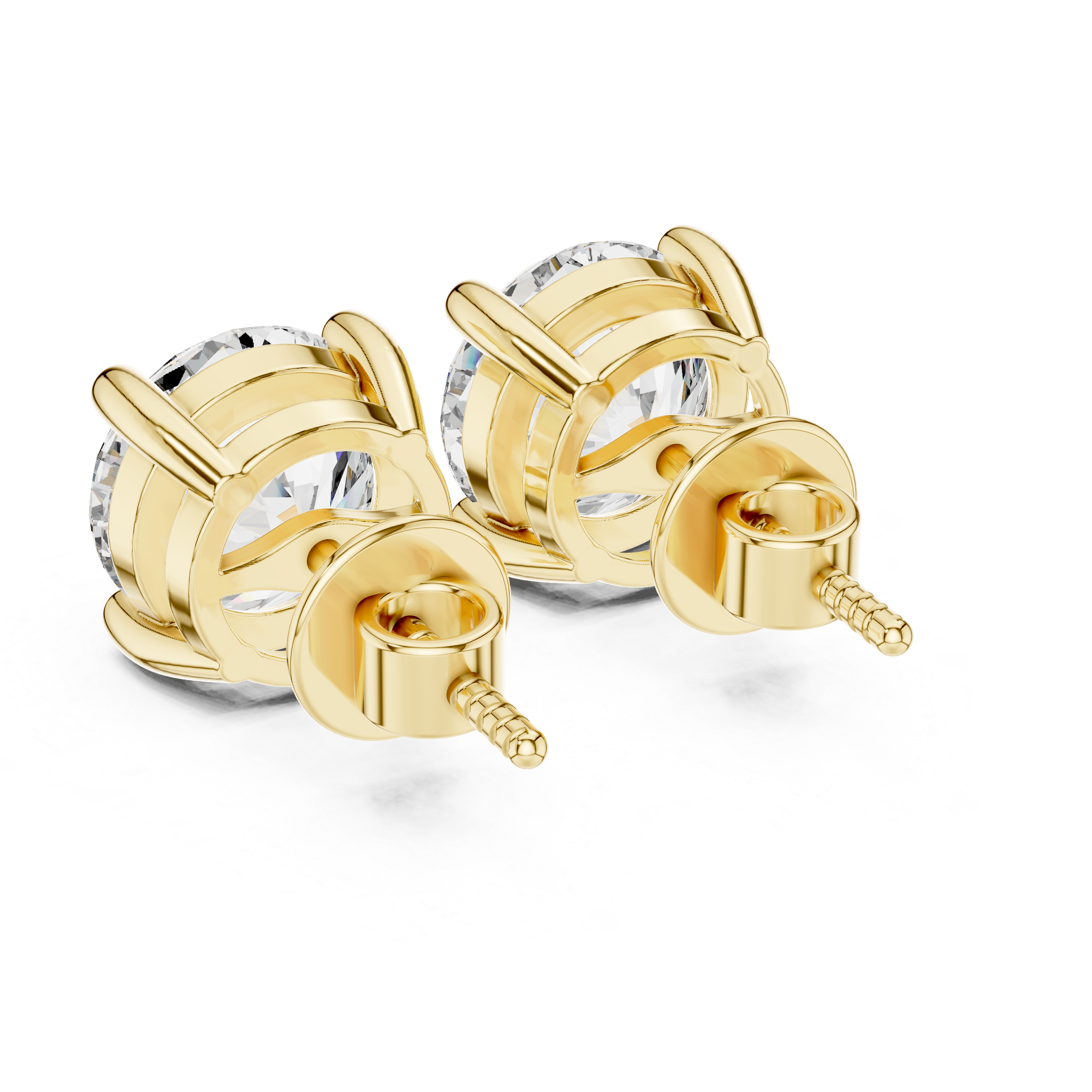 Round Cut Solitaire Stud Earrings – Classic & Timeless Elegance