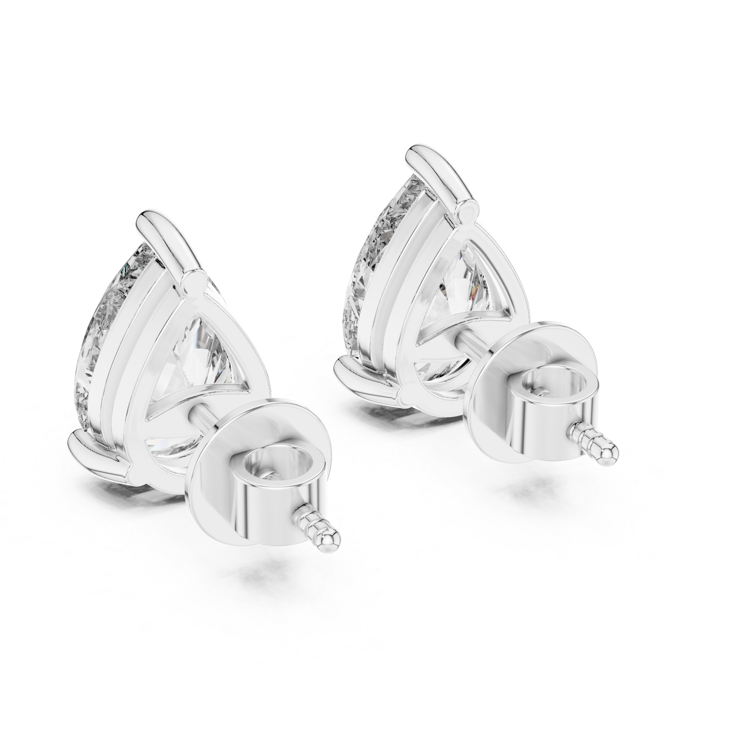 Pear Cut Solitaire Stud Earrings – Elegant & Timeless Brilliance