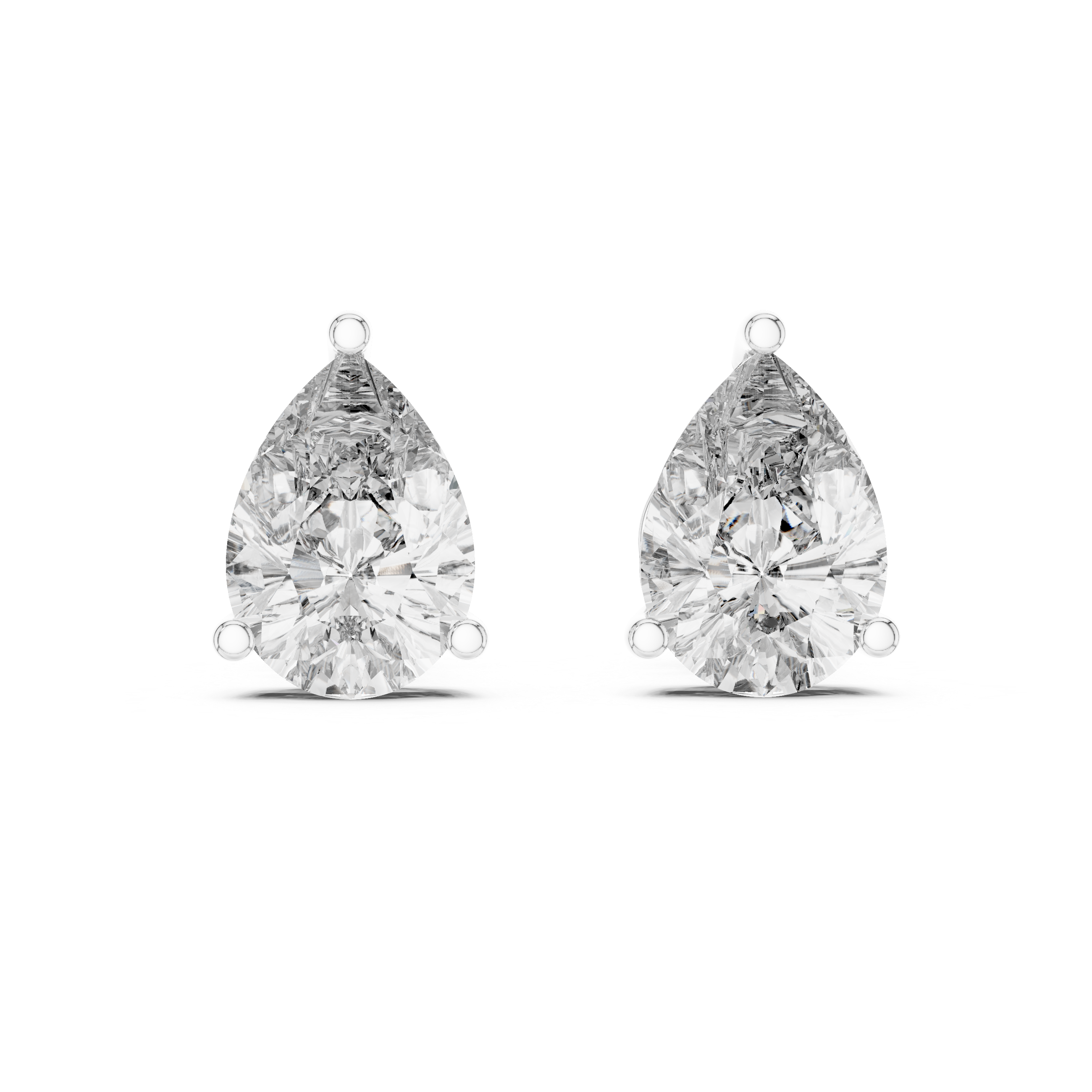 Pear Cut Solitaire Stud Earrings – Elegant & Timeless Brilliance