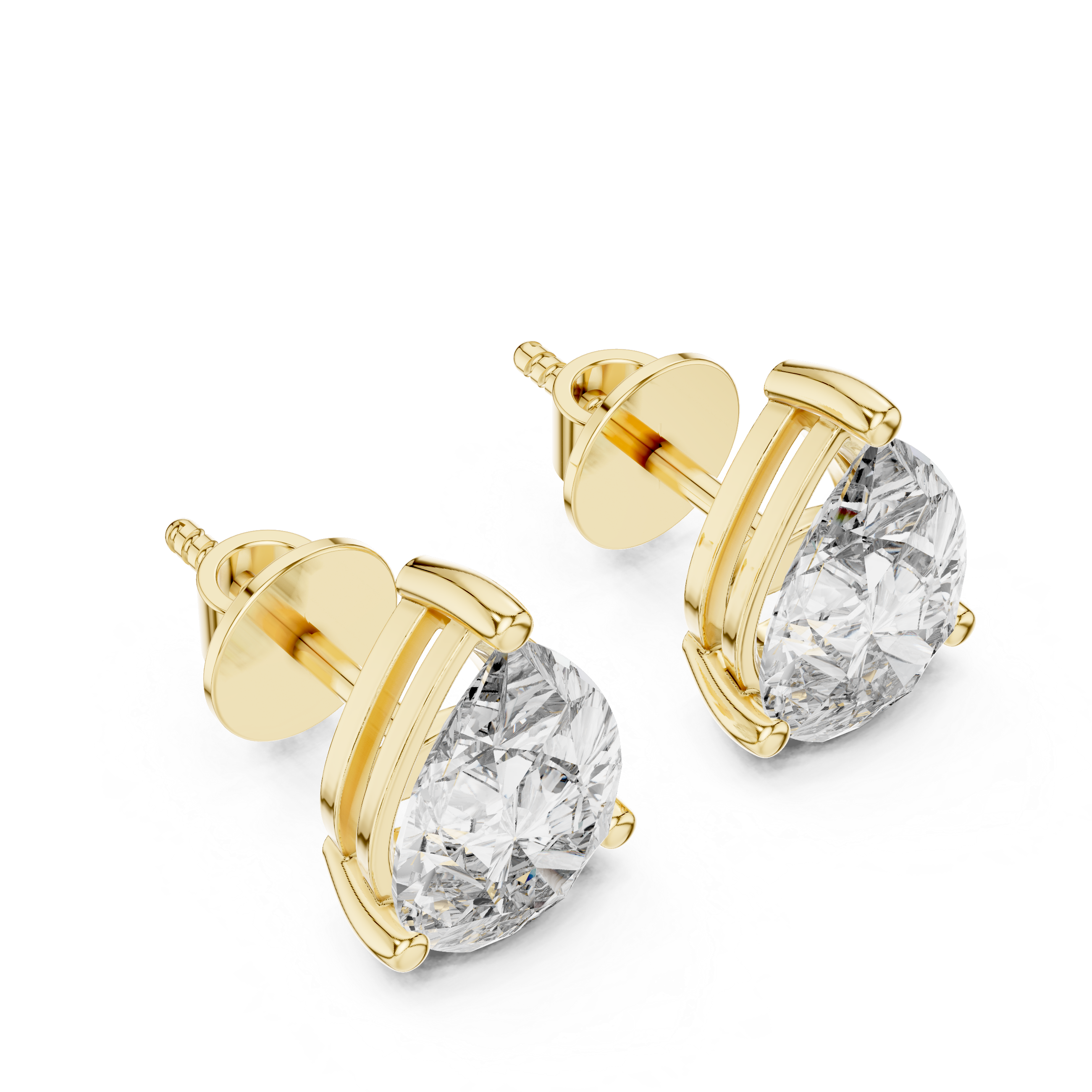 Pear Cut Solitaire Stud Earrings – Elegant & Timeless Brilliance