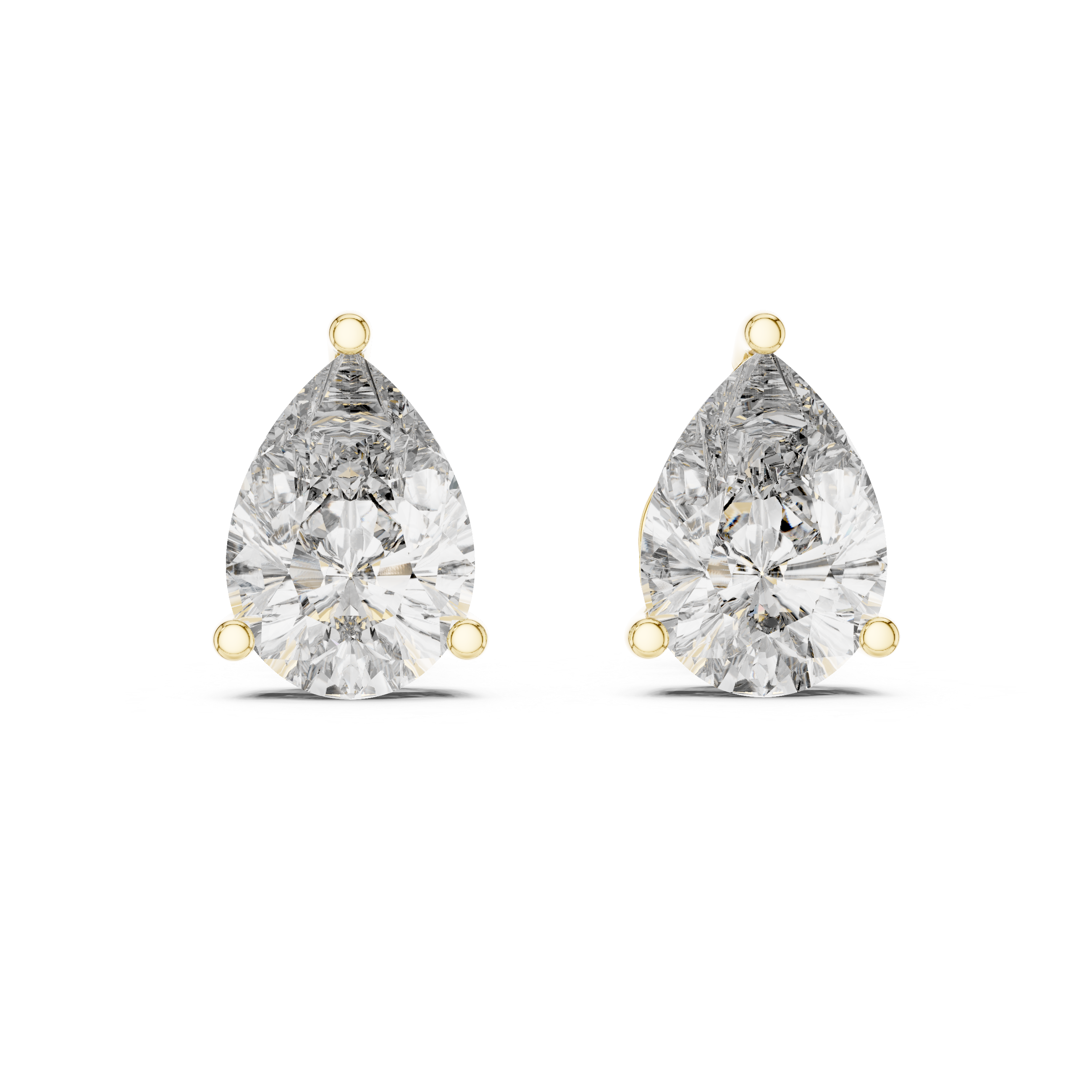 Pear Cut Solitaire Stud Earrings – Elegant & Timeless Brilliance
