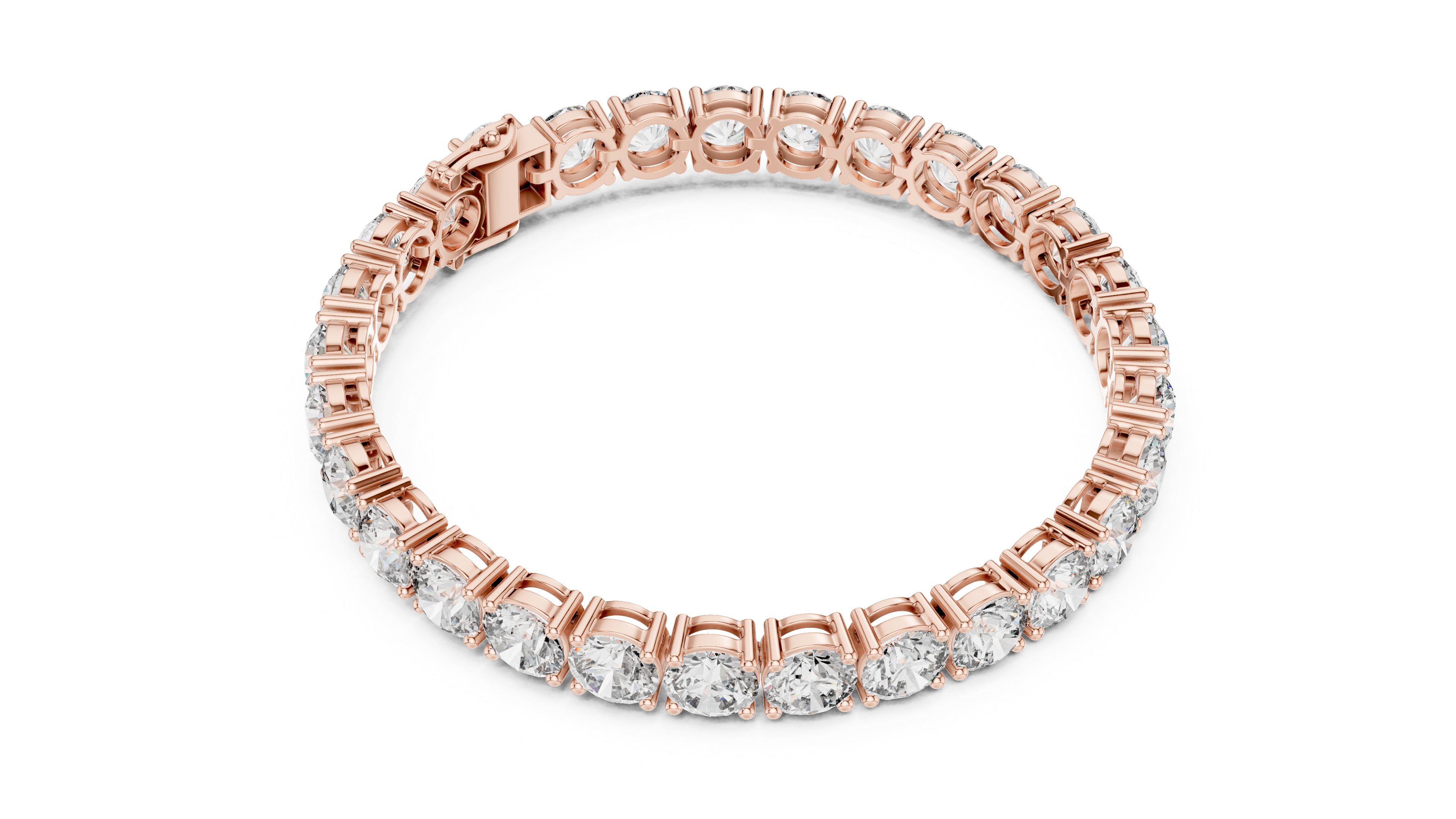 Luxury Round Diamond Tennis Bracelet
