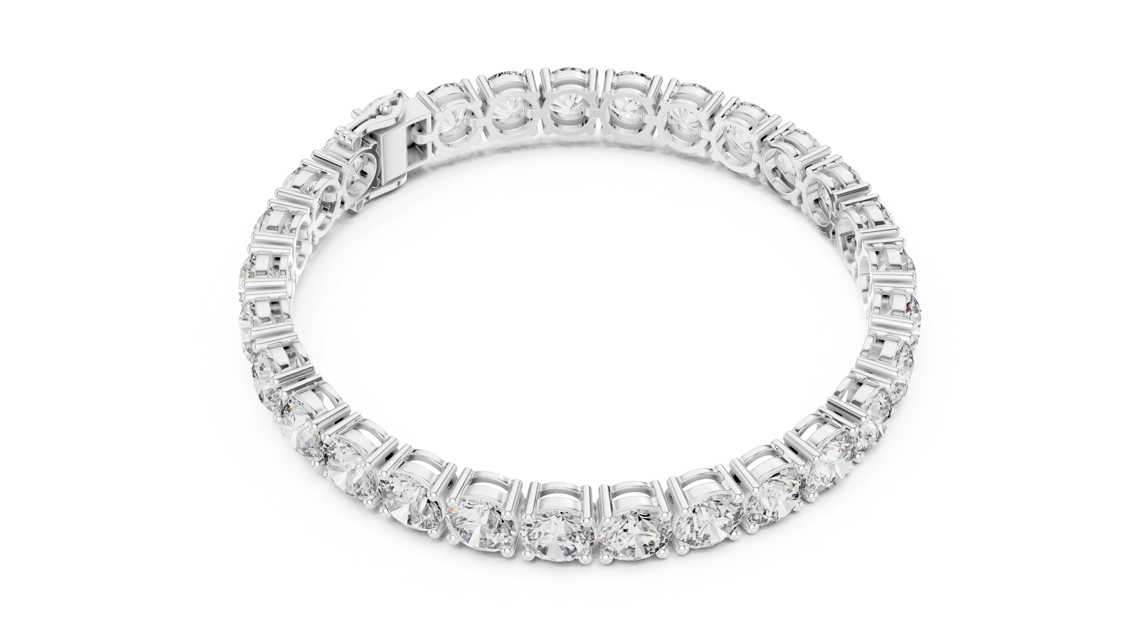 Luxury Round Diamond Tennis Bracelet