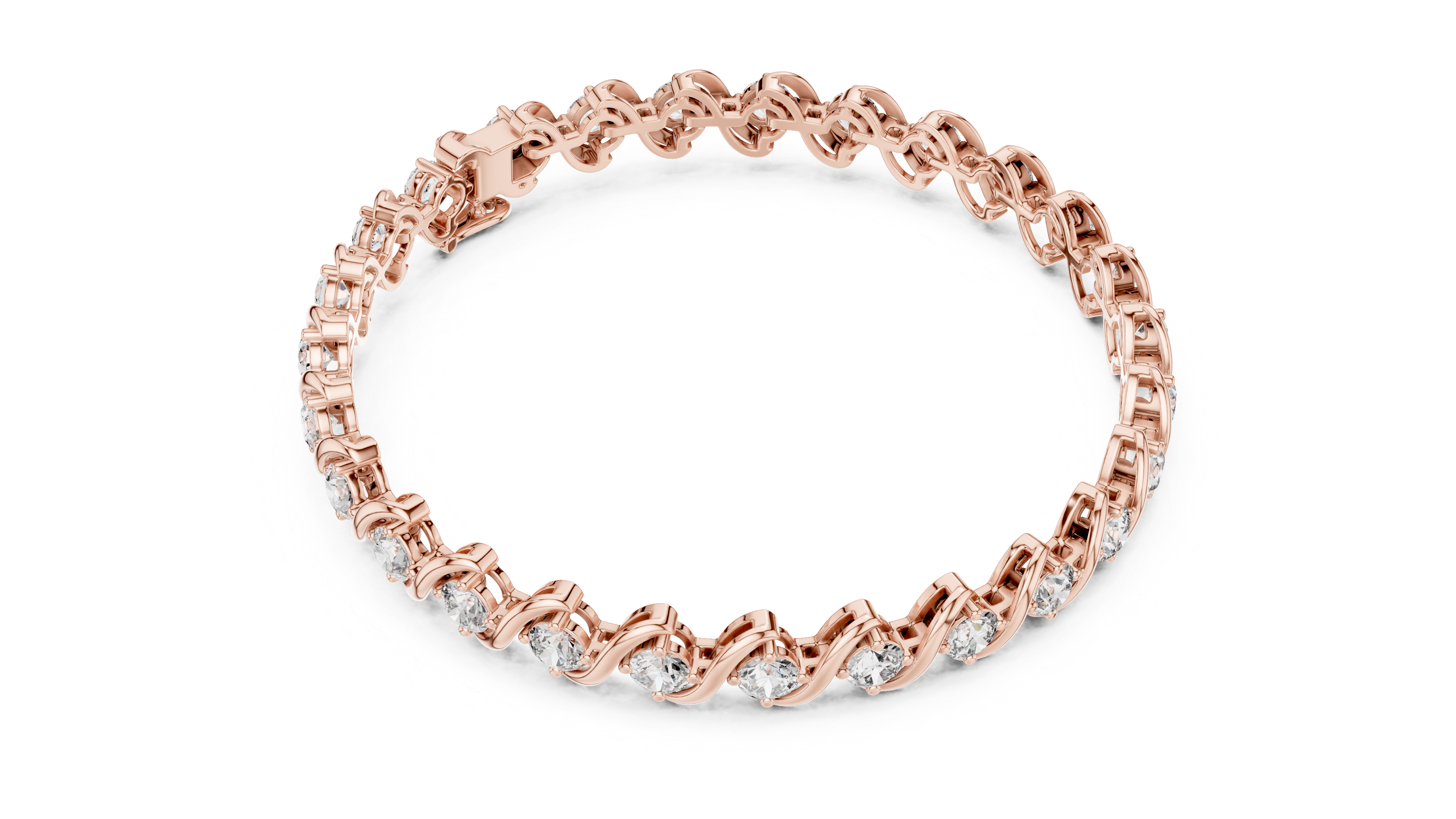 Luxury Wave Diamond Bracelet