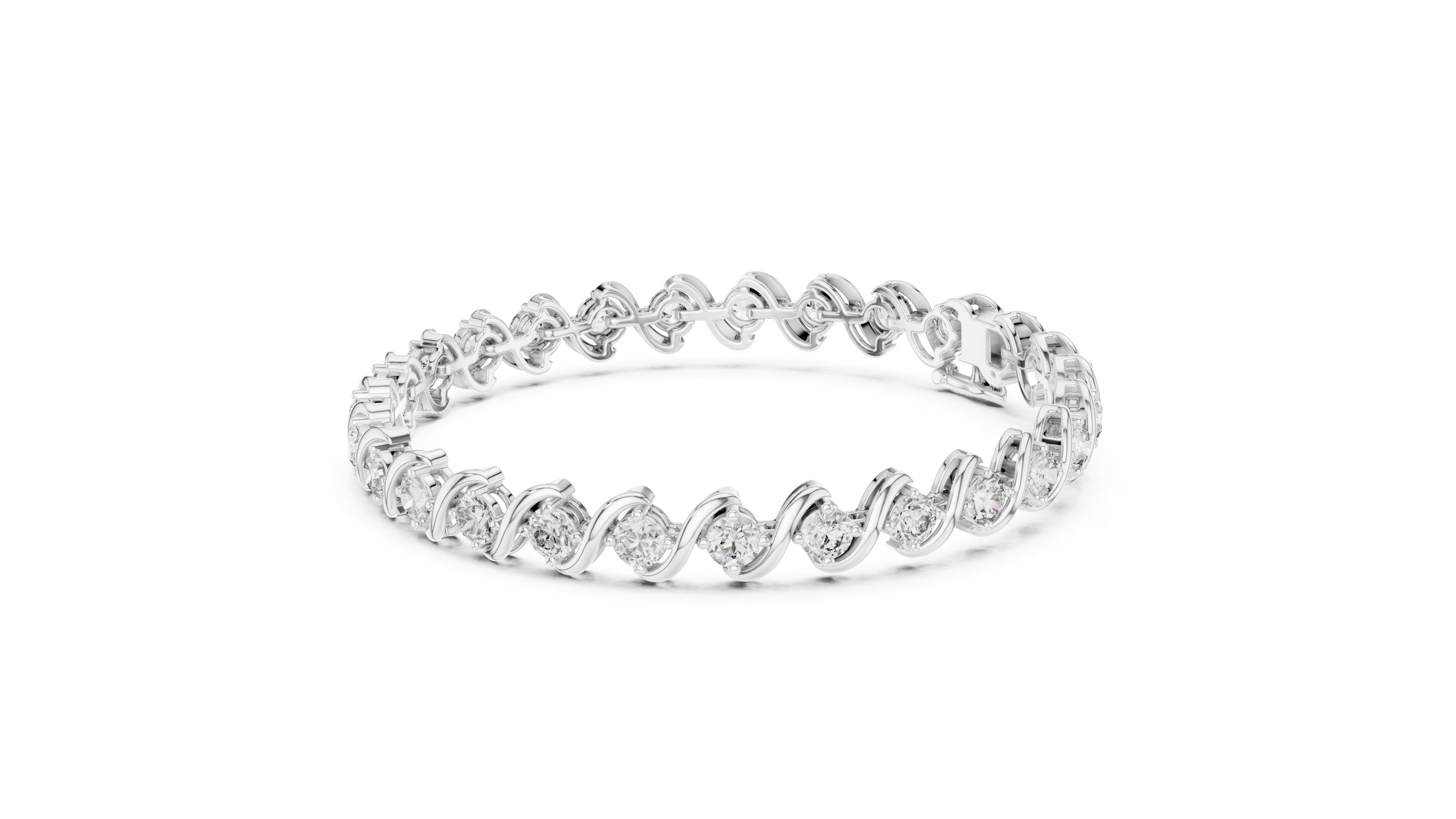 Luxury Wave Diamond Bracelet