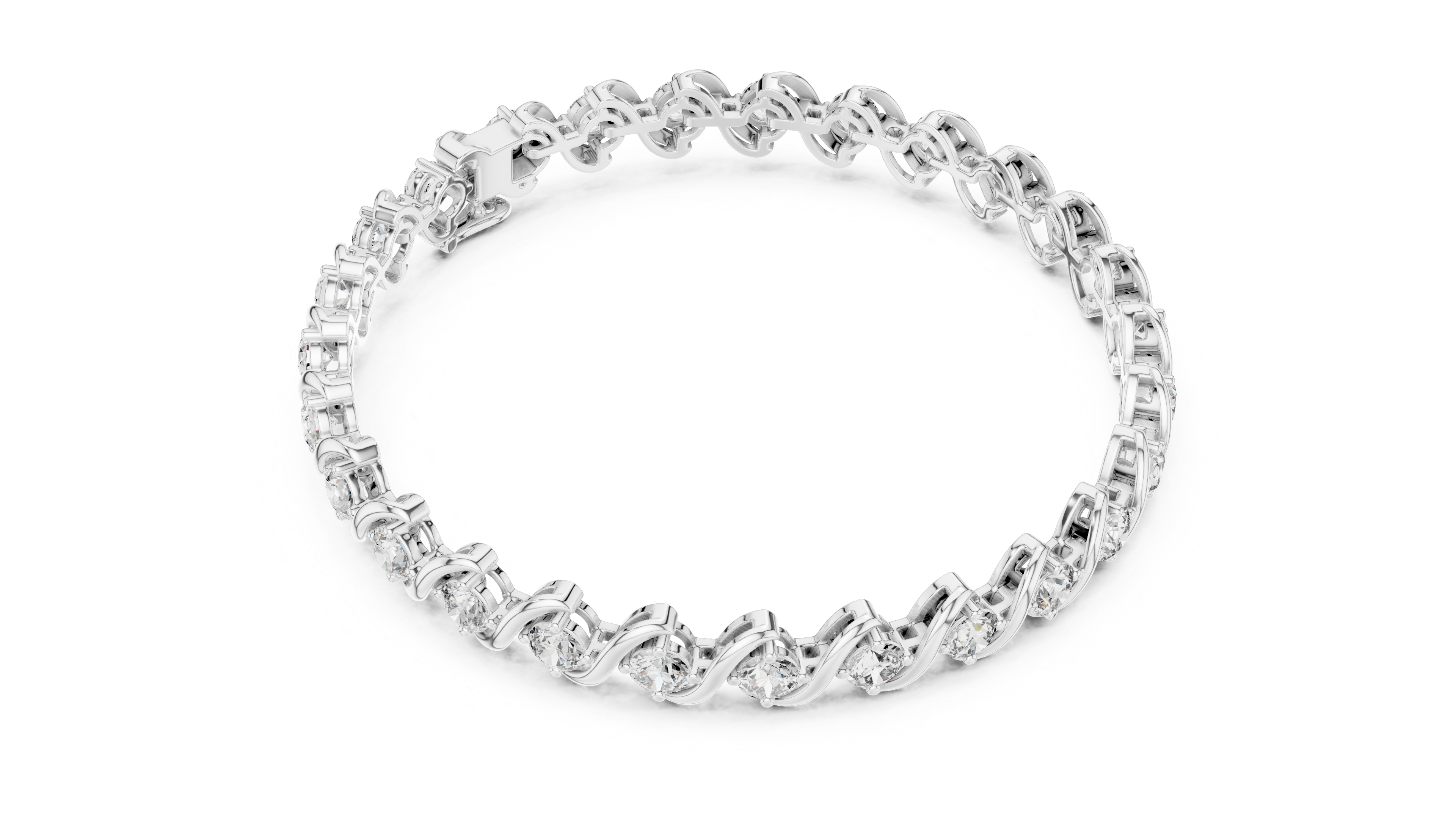 Luxury Wave Diamond Bracelet