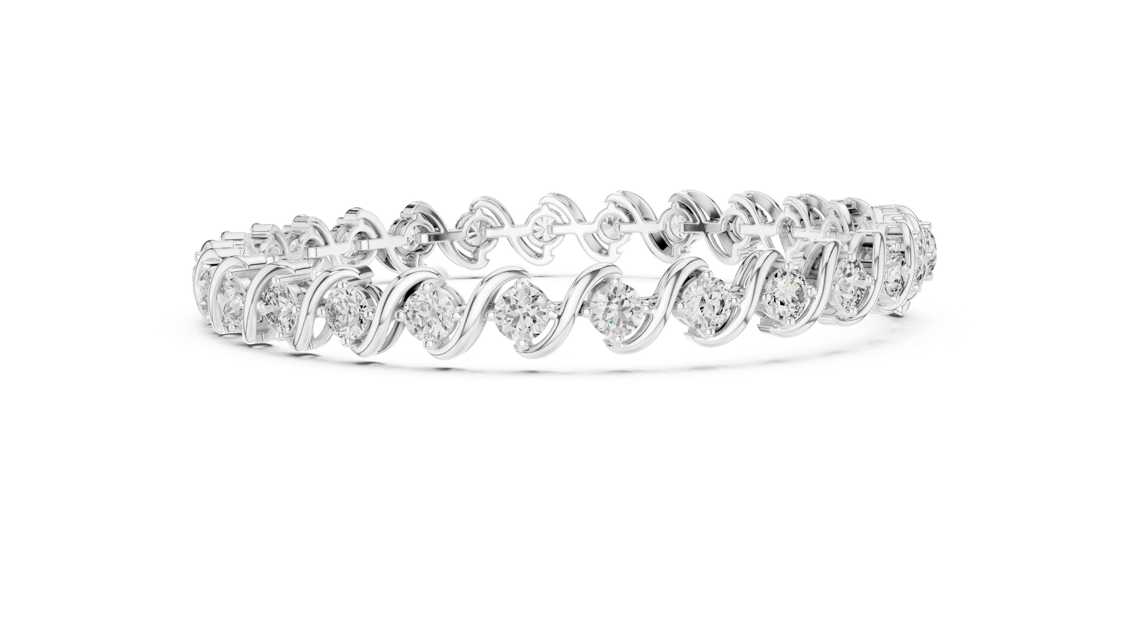Luxury Wave Diamond Bracelet