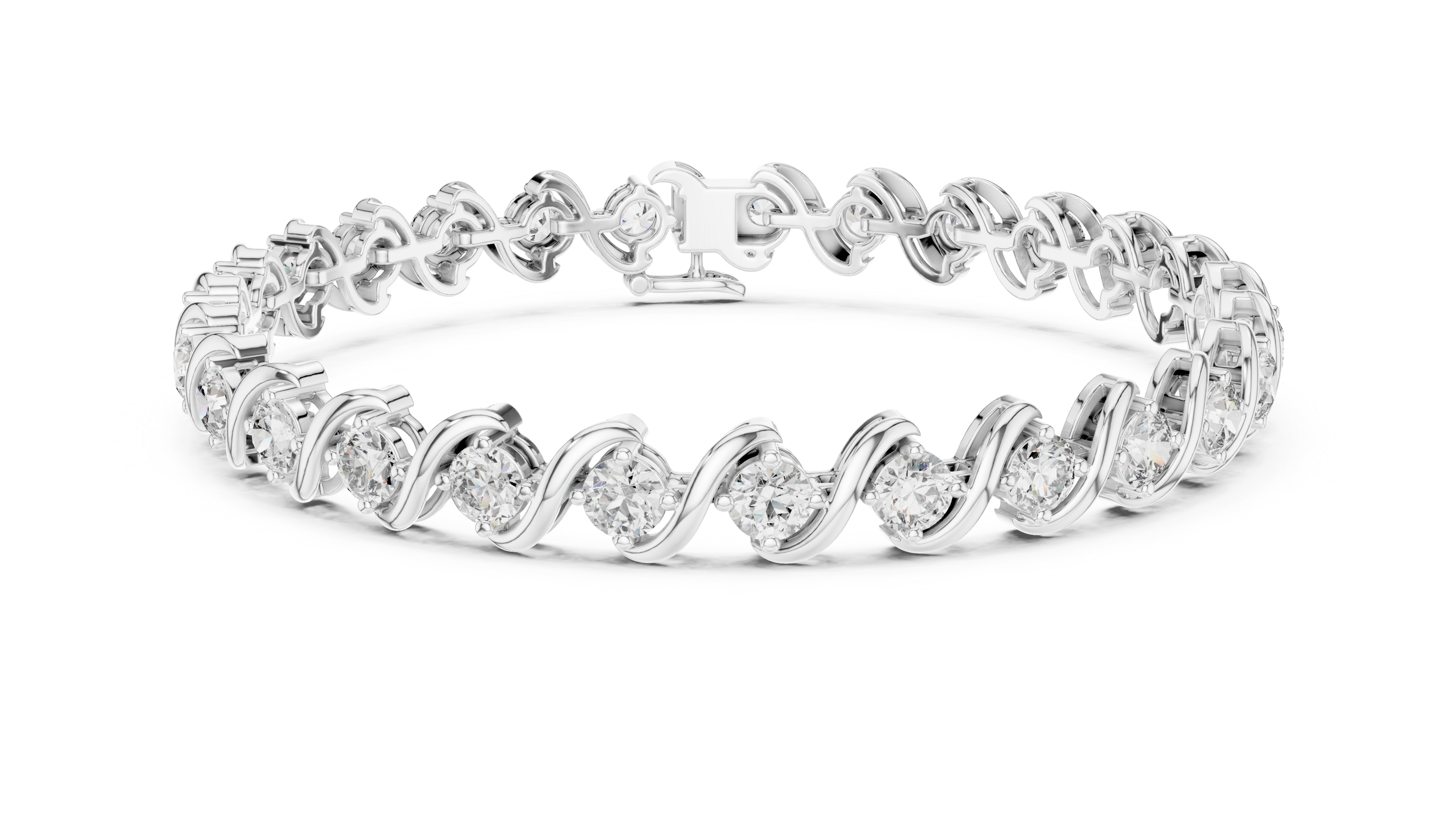 Luxury Wave Diamond Bracelet