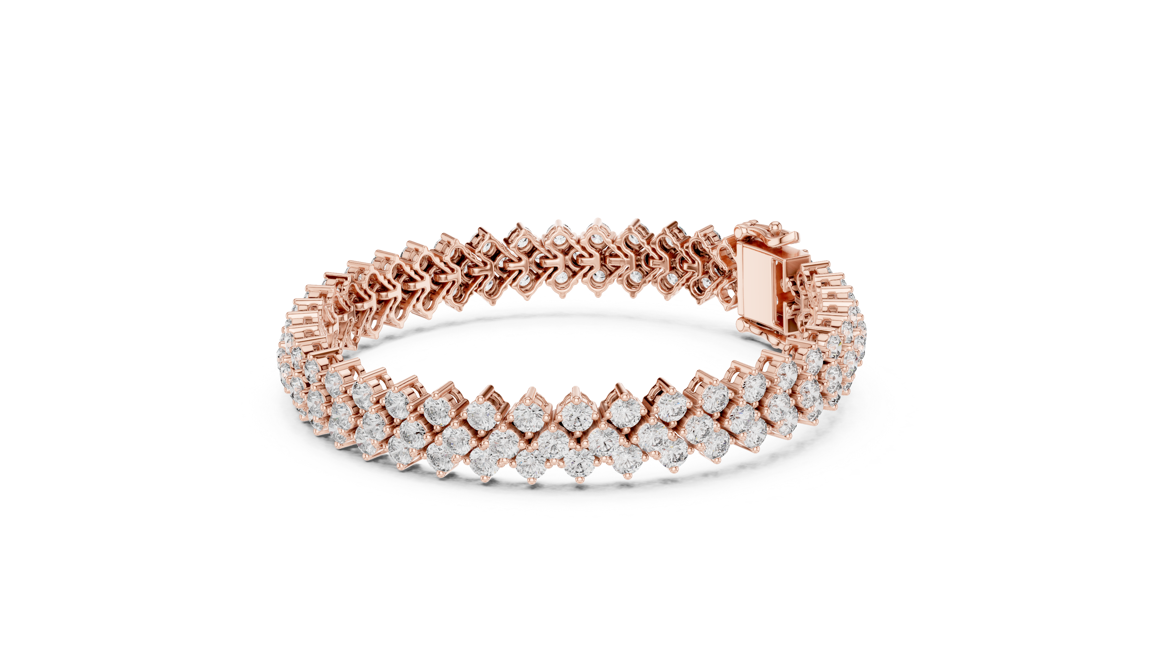 Luxury Multi Row Diamond Bracelet