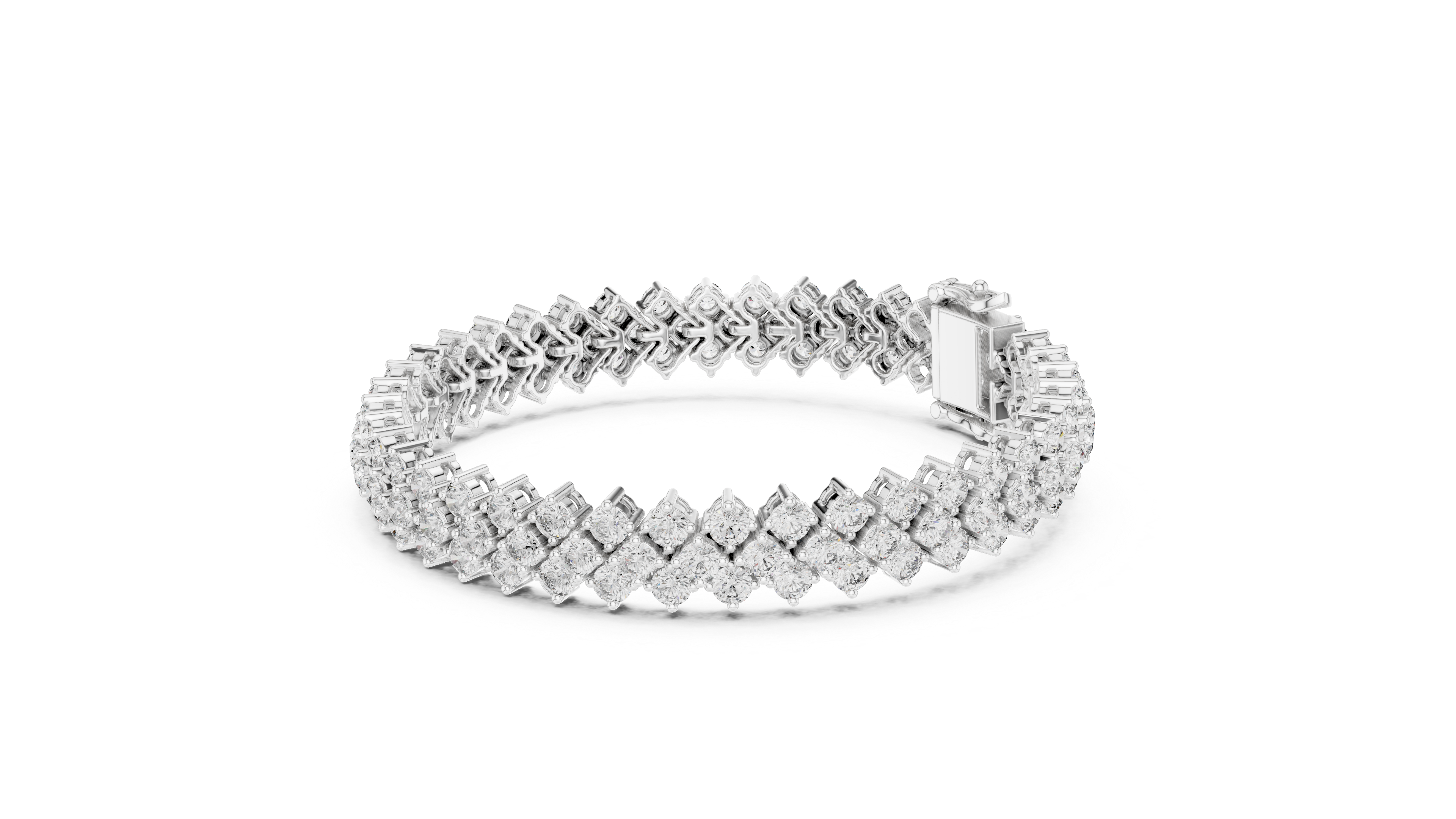 Luxury Multi Row Diamond Bracelet