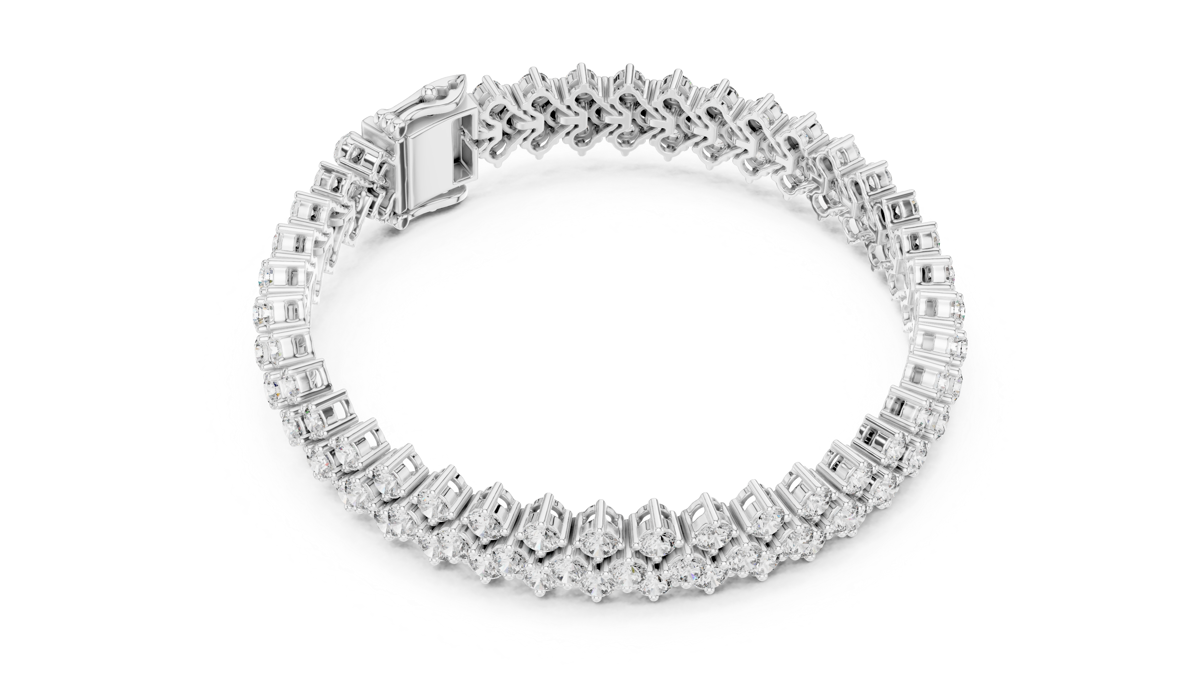 Luxury Multi Row Diamond Bracelet