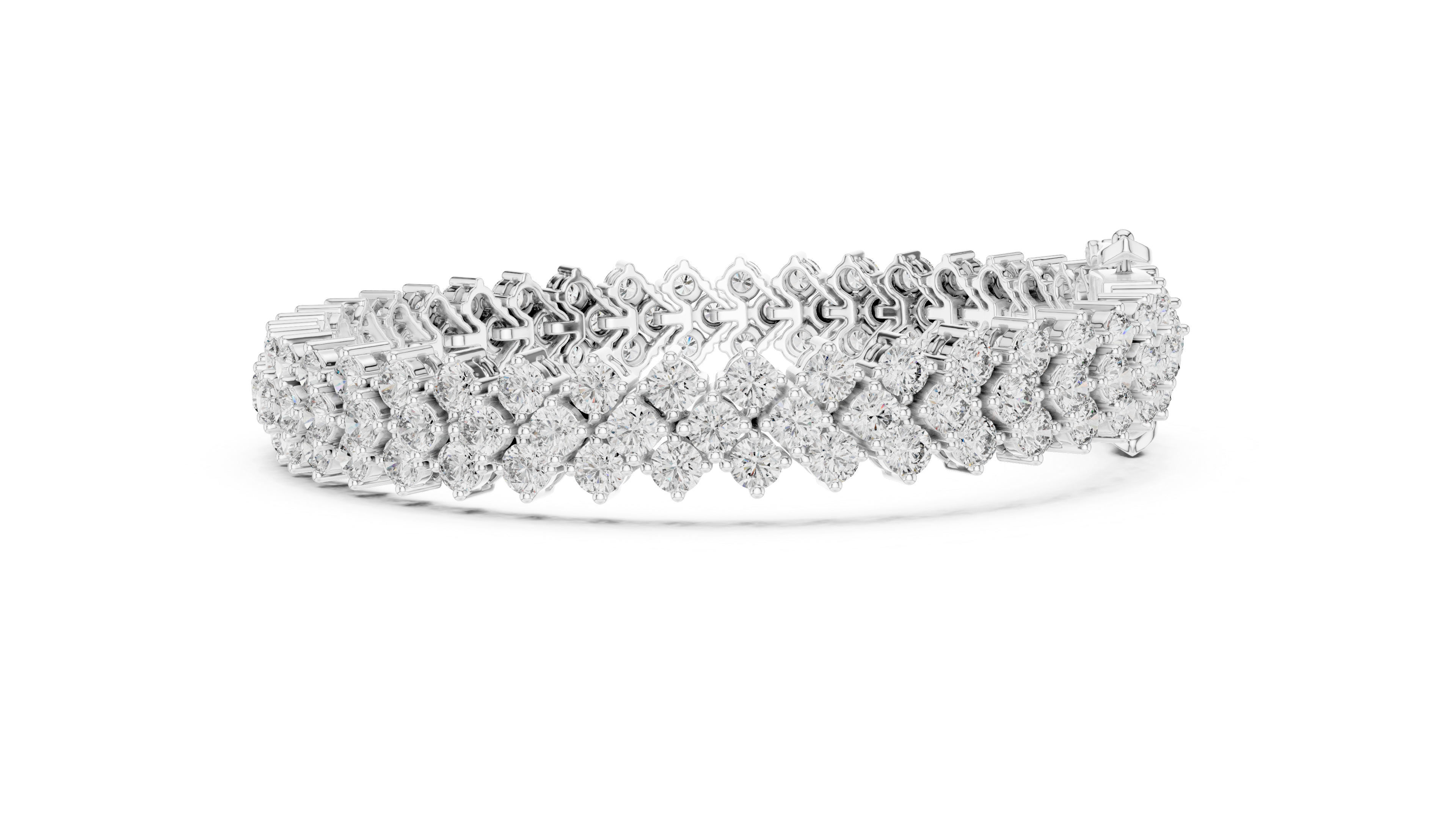 Luxury Multi Row Diamond Bracelet