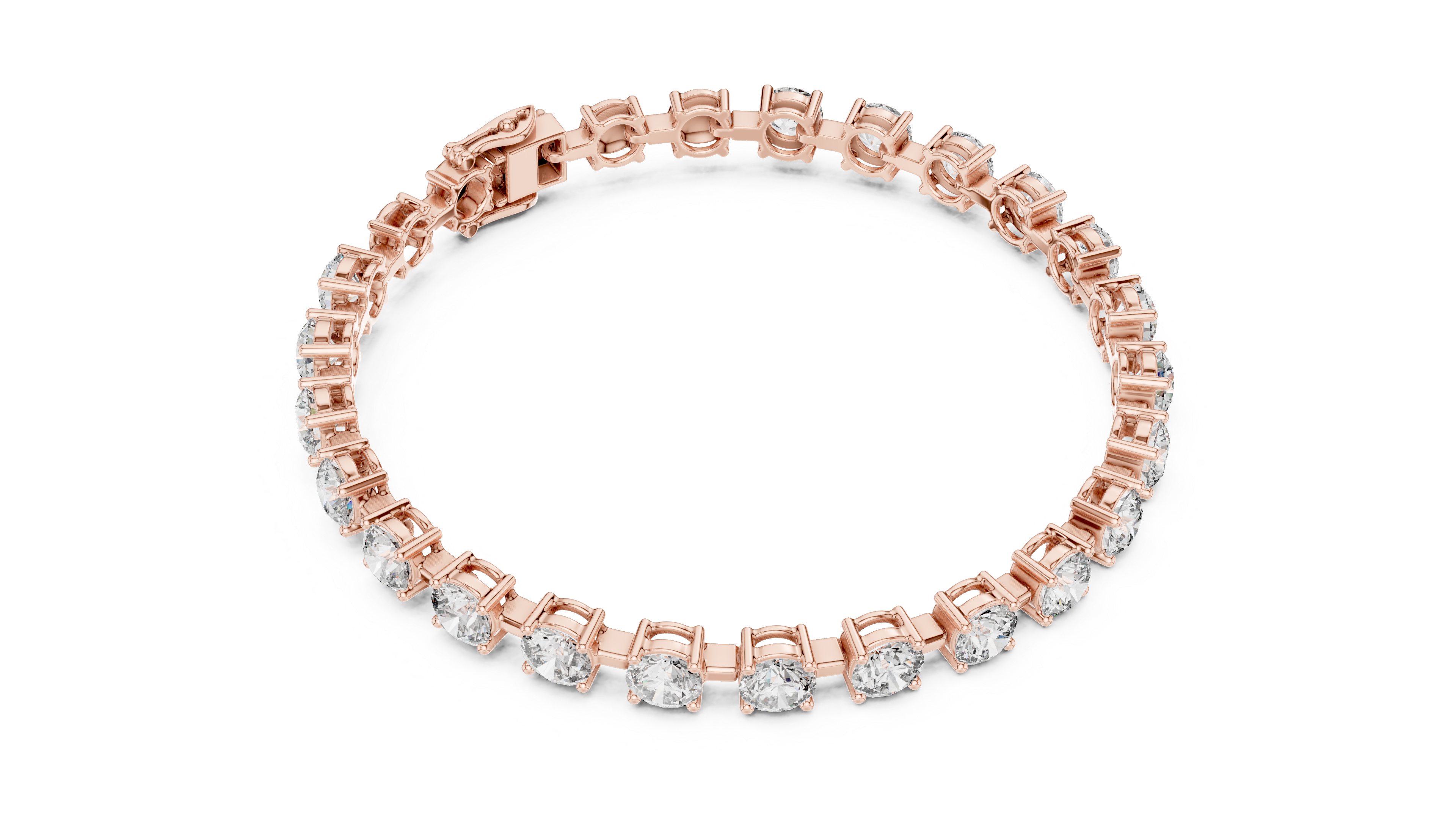 Luxury Round Diamond Tennis Bracelet