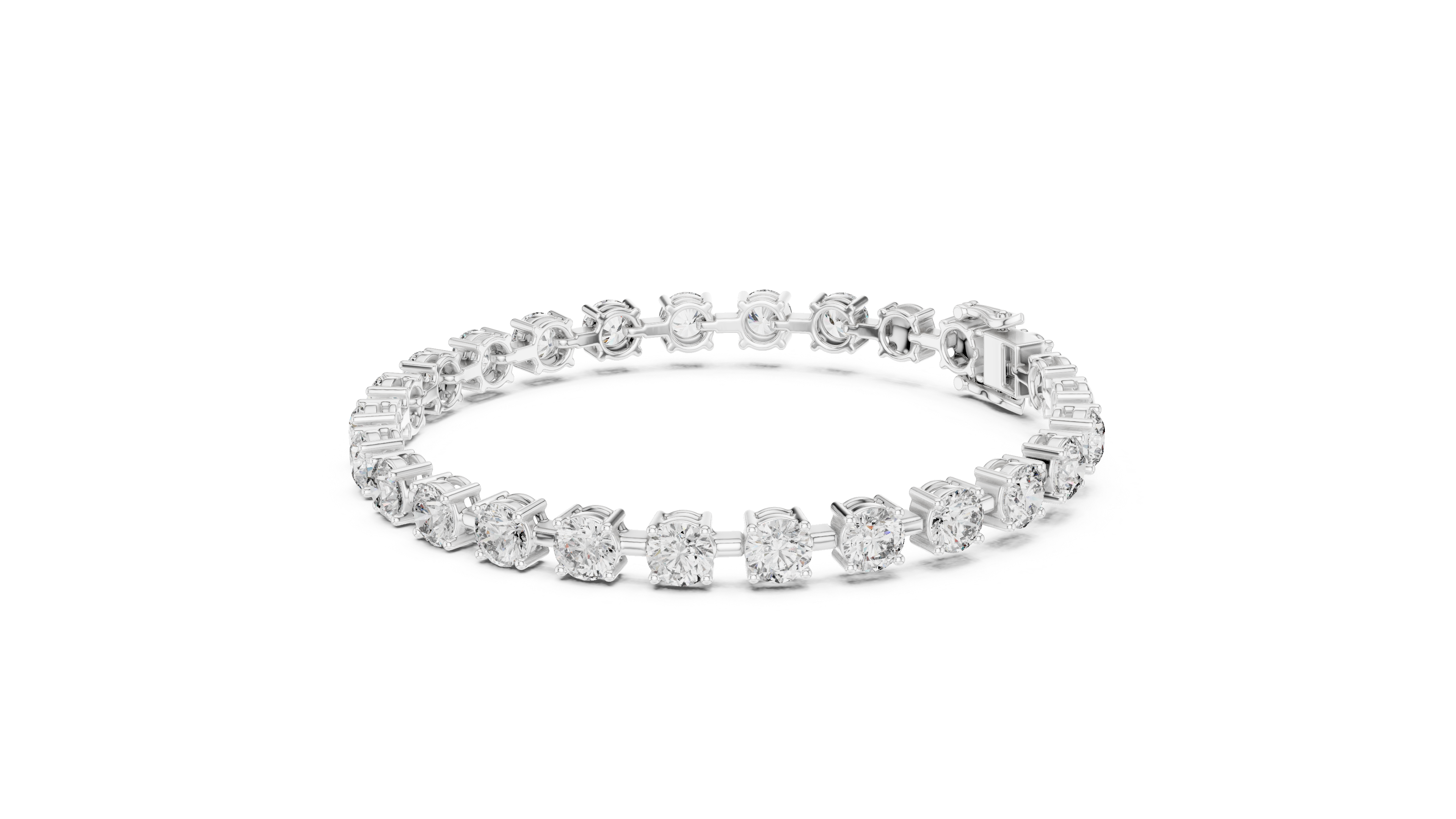 Luxury Round Diamond Tennis Bracelet