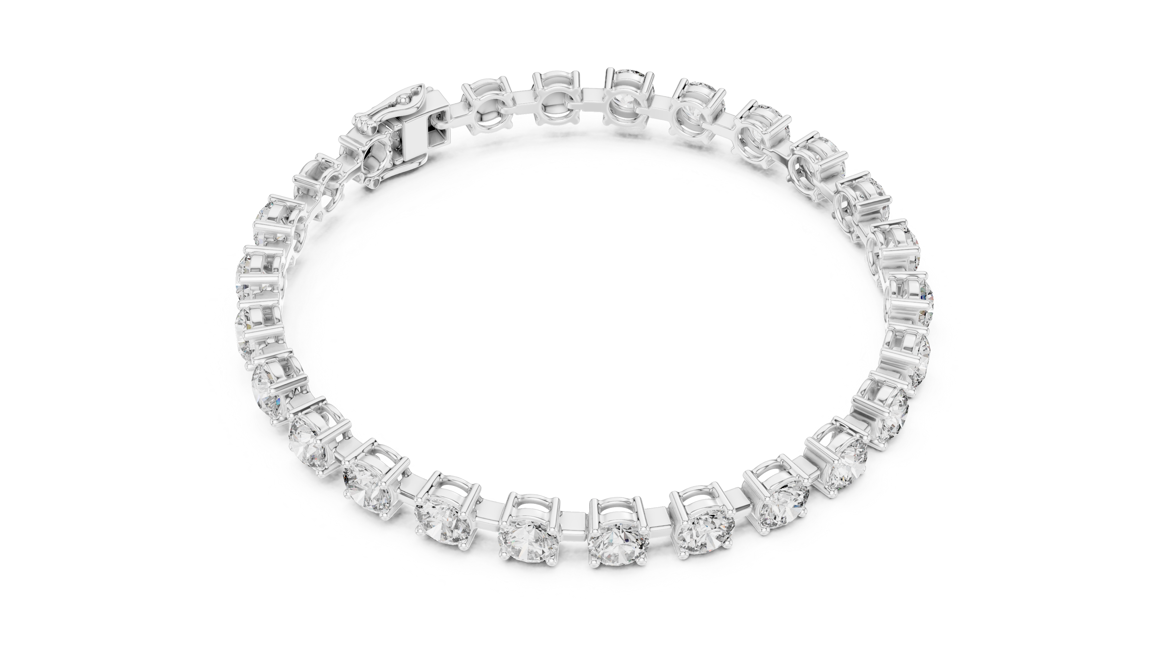 Luxury Round Diamond Tennis Bracelet