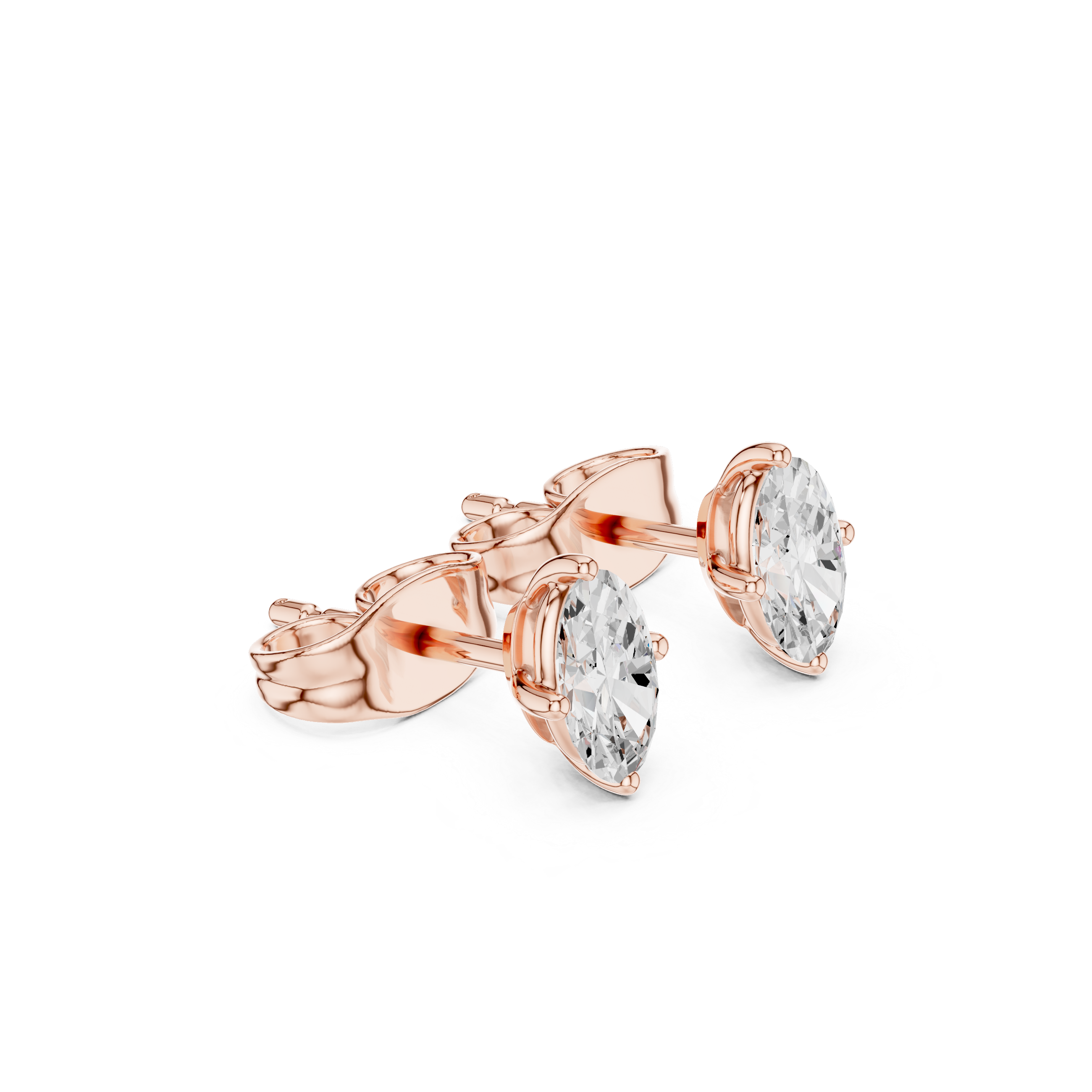 Marquise Cut Diamond Stud Earrings in Classic Prong Setting