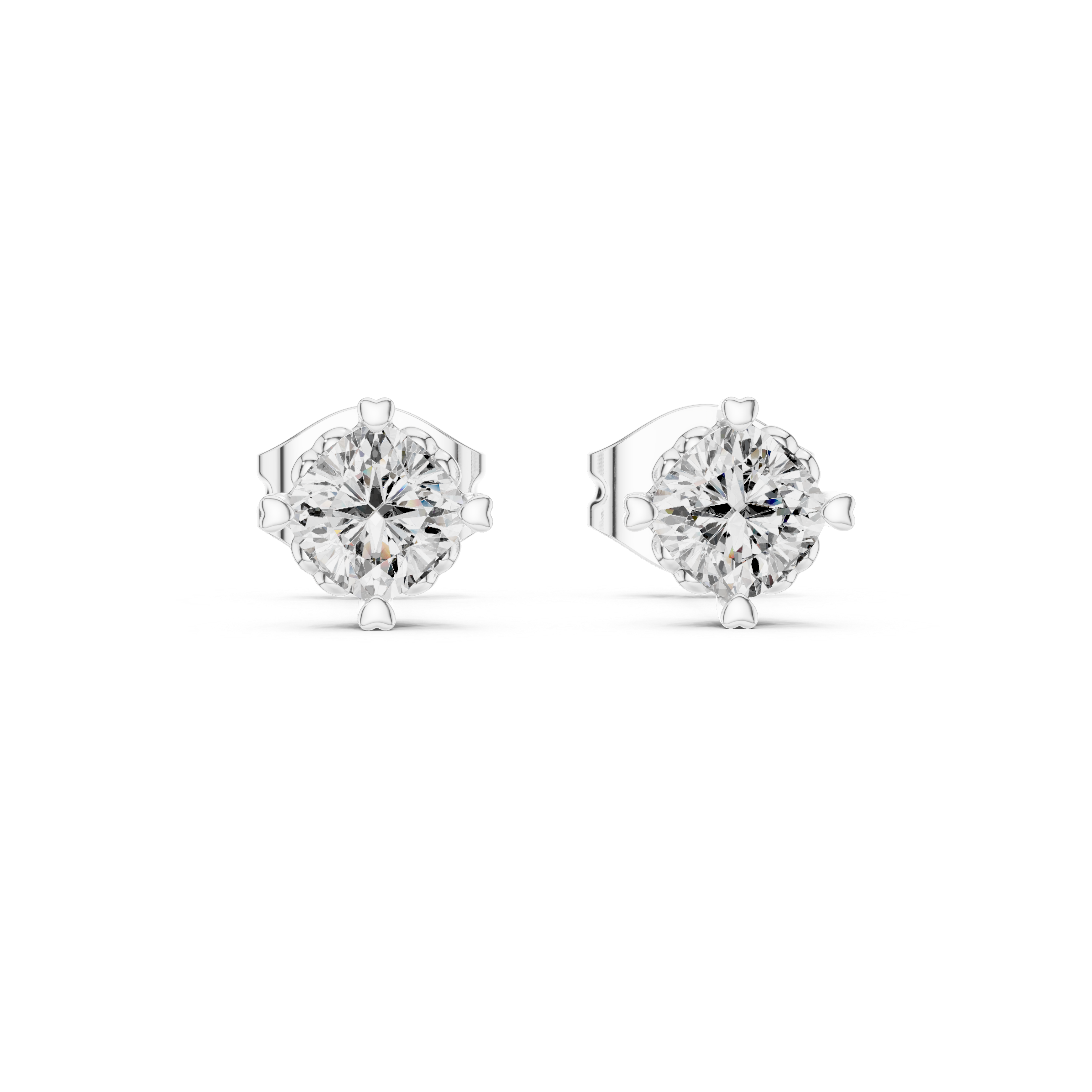 Cushion Cut Diamond Stud Earrings
