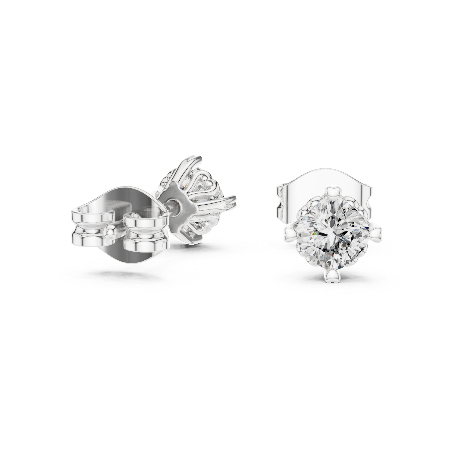 Cushion Cut Diamond Stud Earrings
