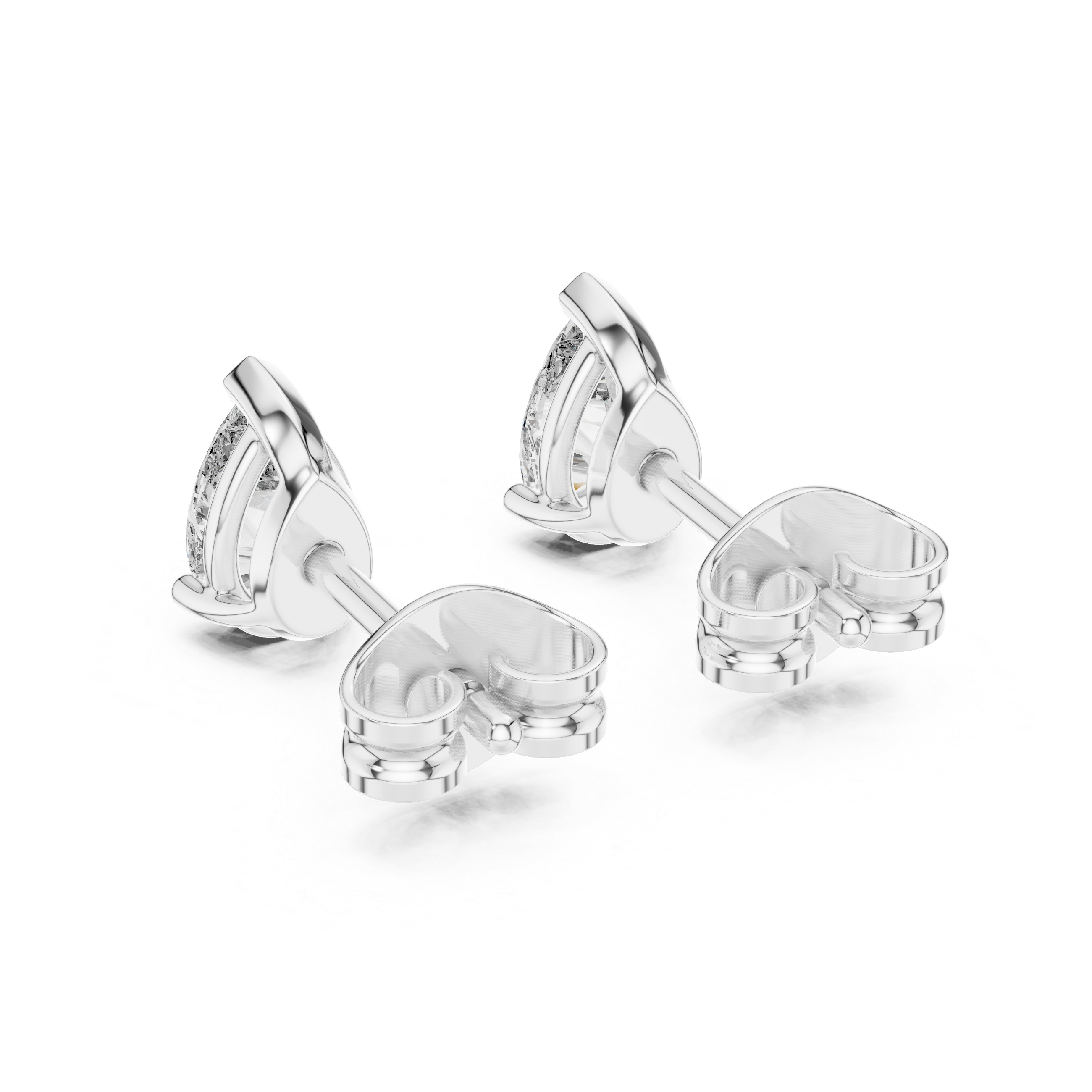 Pear Cut Diamond Stud Earrings